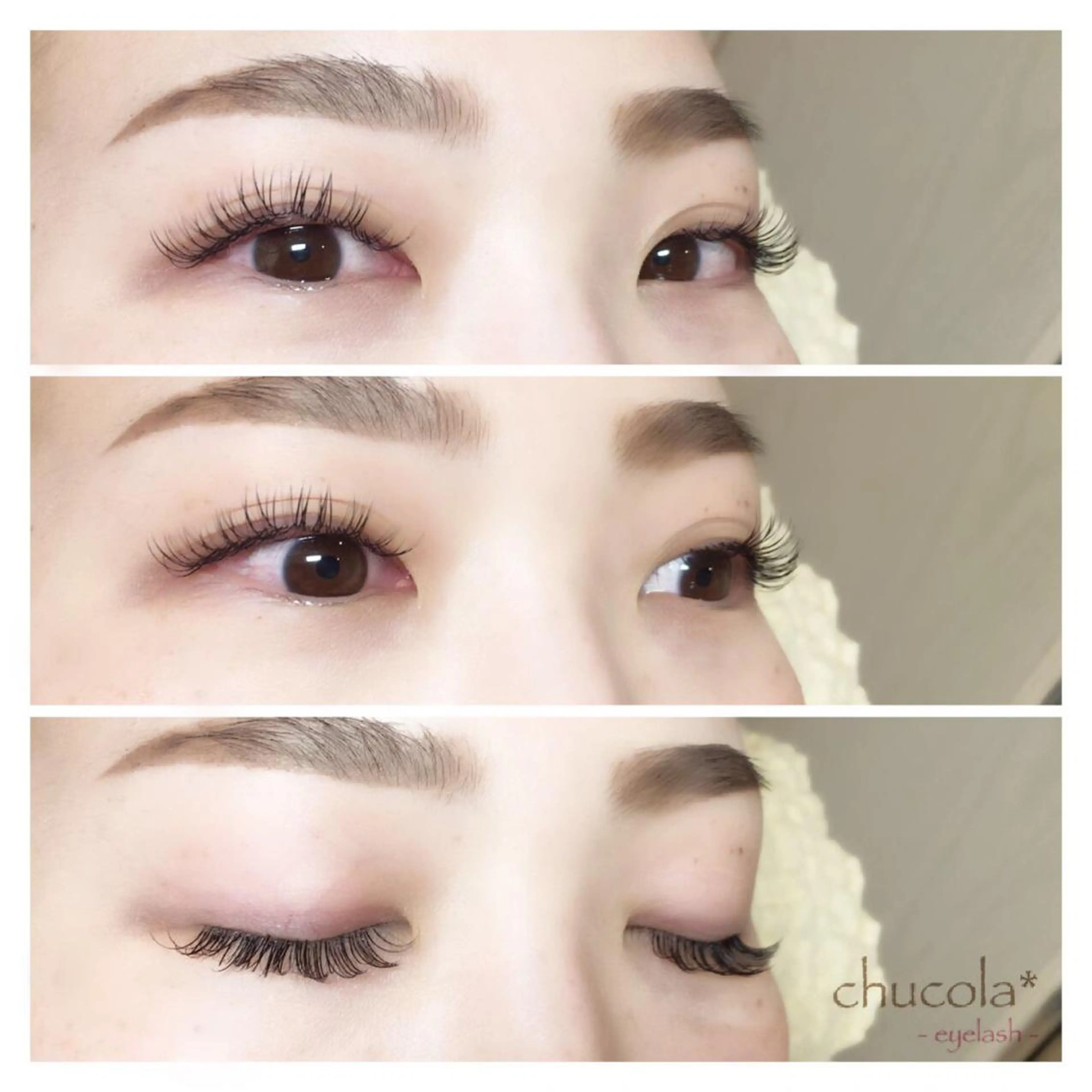 マツエク・マツパ Cカール フラットラッシュ ボリュームラッシュ chucola *のマツエク・マツパデザイン