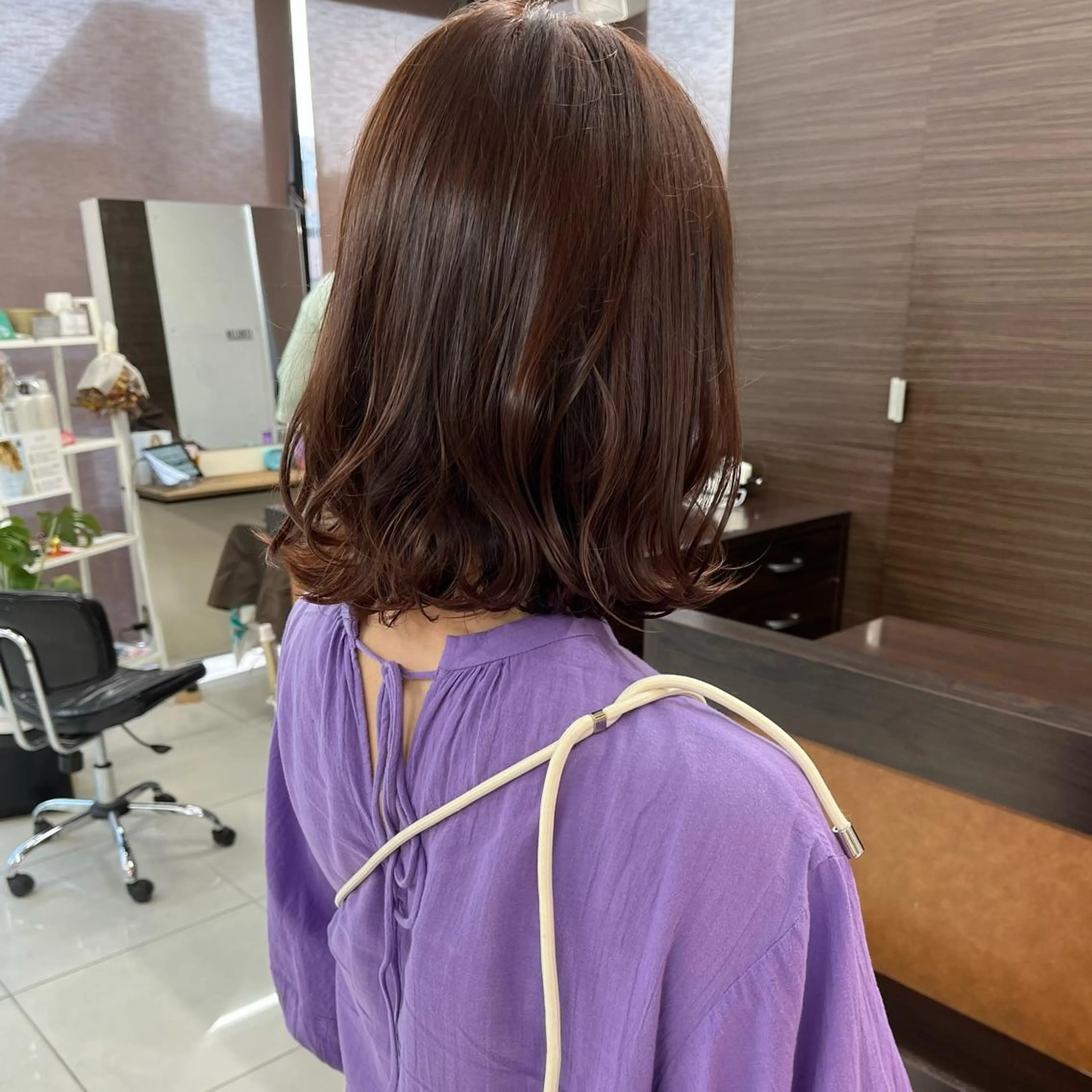 ミディアム カラー ベージュカラー 透明感カラー ピンクカラー ピンクベージュ ヘアカラー トリートメント ハタケヤマヨシキ ／BOOTHのヘアスタイル