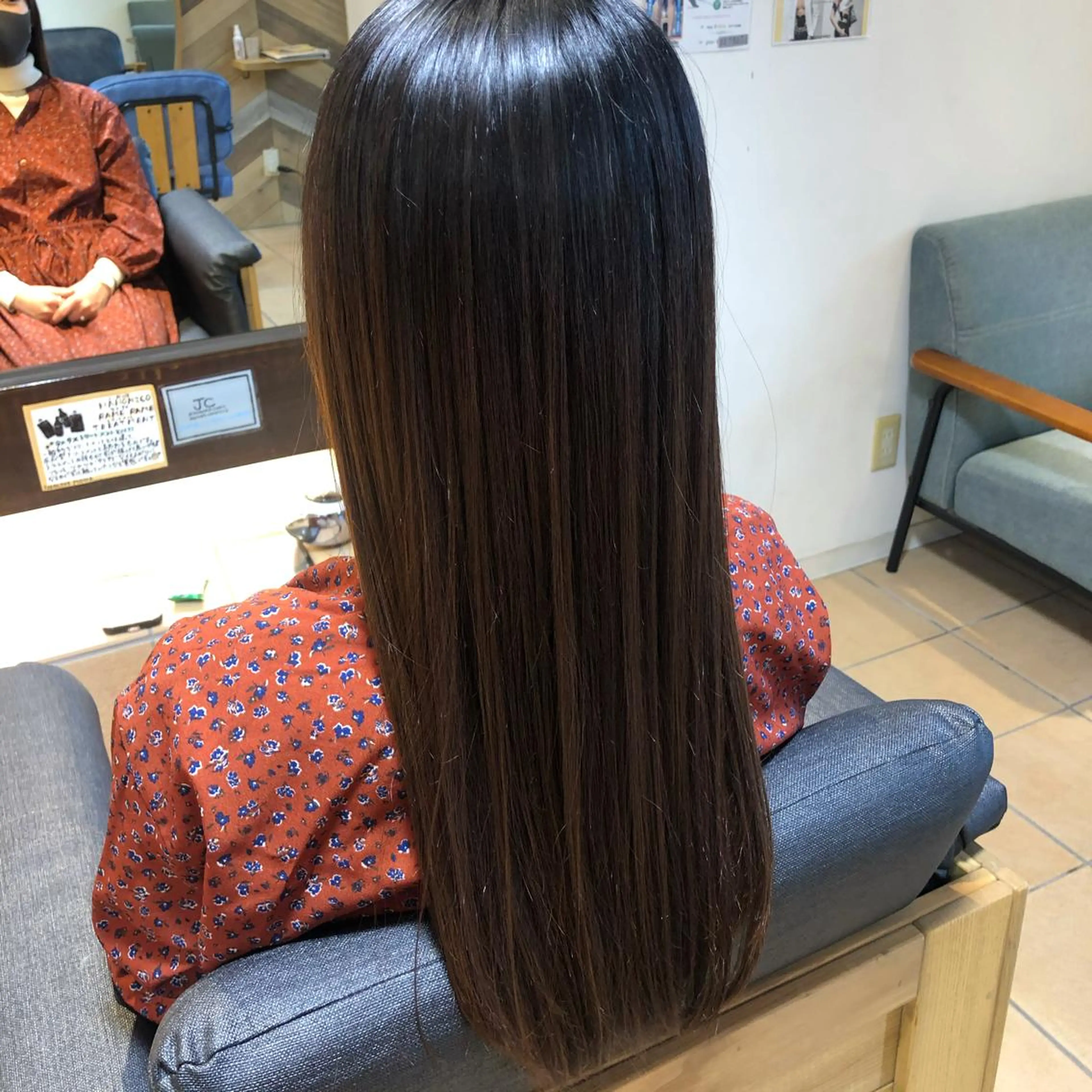 ロング パーマ ストレートパーマ カット 縮毛矯正 AMANE🌼 ハヤシサオリのヘアスタイル