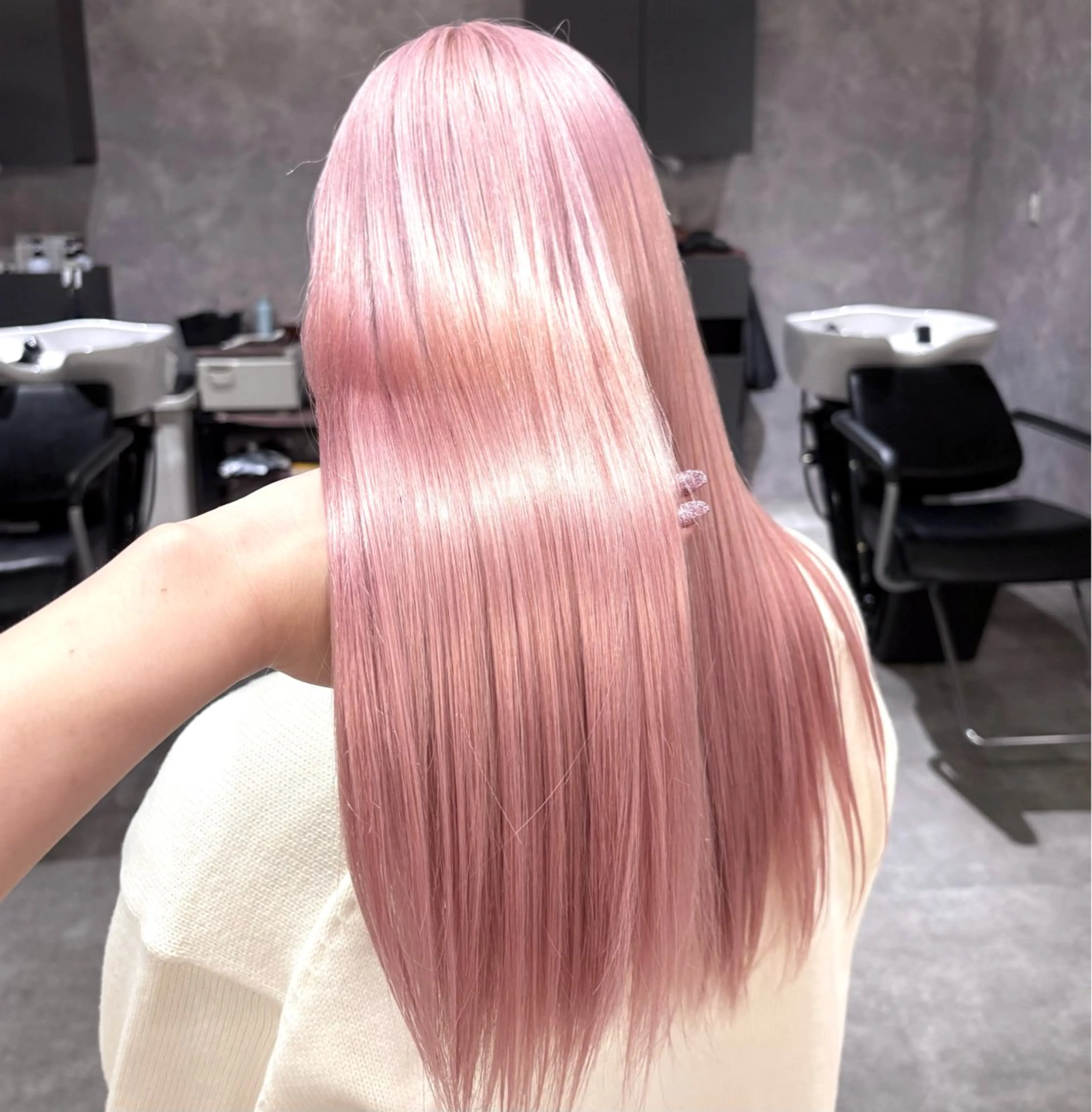 ロング カラー ヘアカラー トリートメント ハイトーン/PELE 原宿/Kanau🥀のヘアスタイル