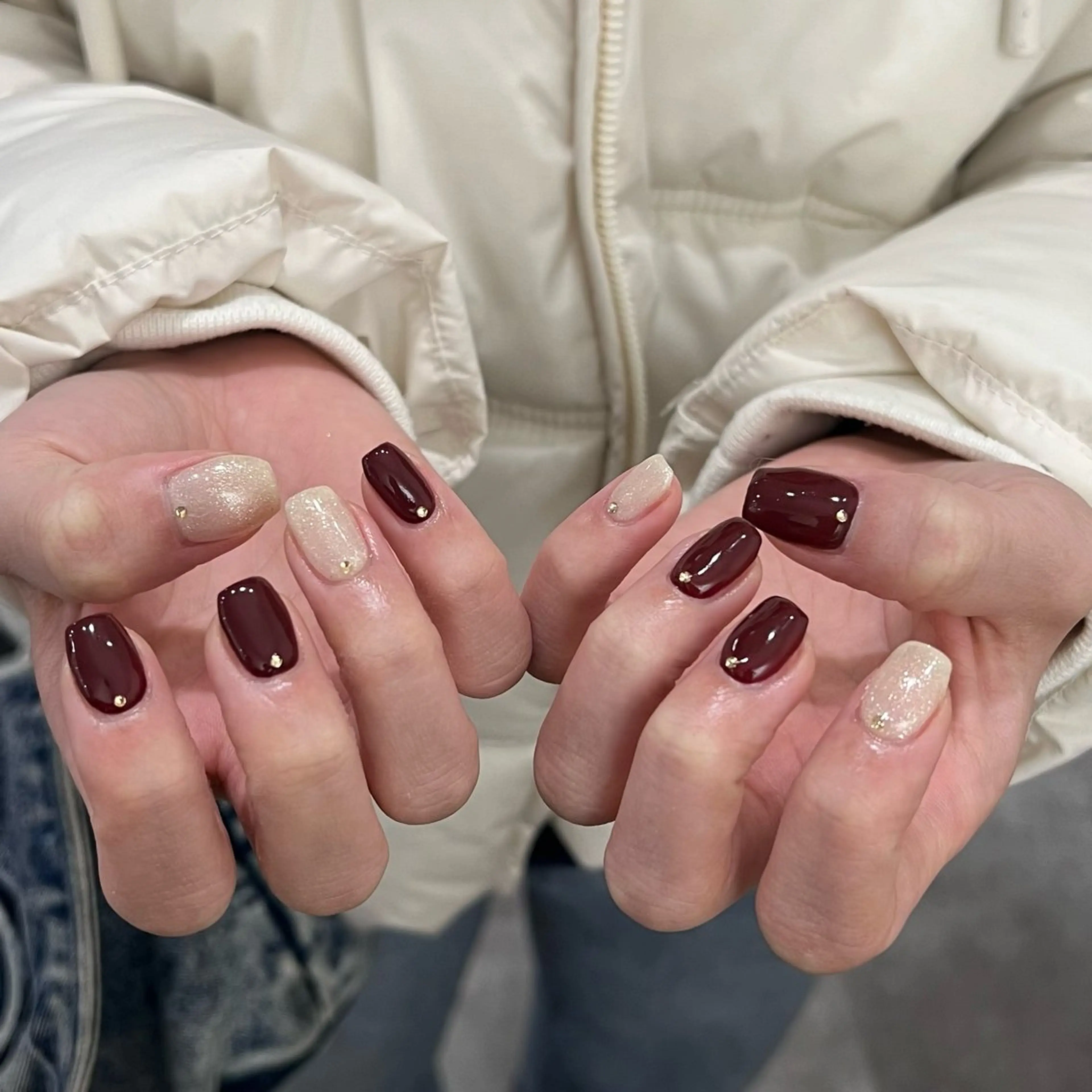 ネイル ハンドネイル ハンドケア SHIORI🐈‍⬛ 韓国⌇ワンホンネイルのネイルデザイン