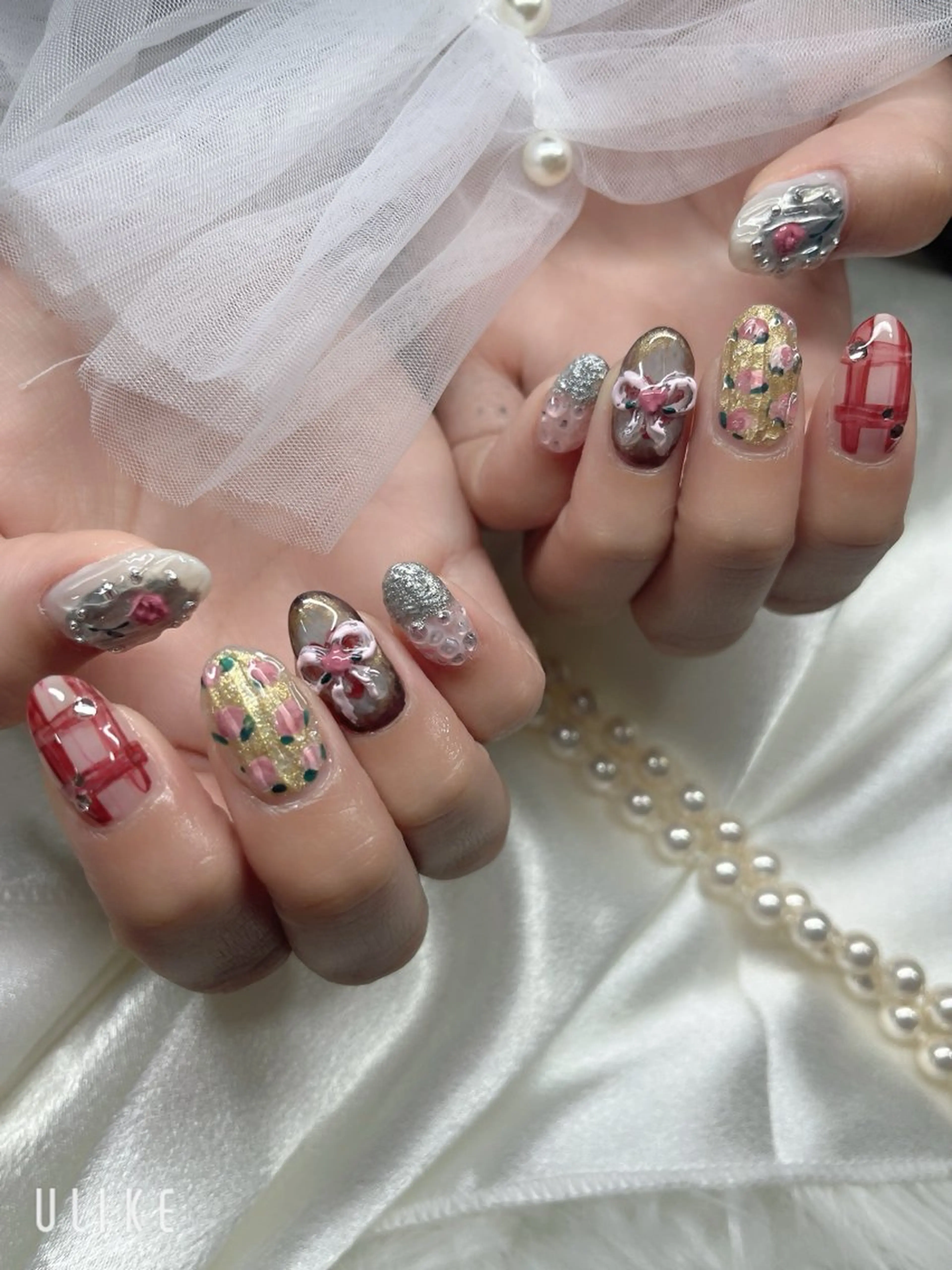 オフ🈶【自爪】派手ネイル💅🏻アート10本💅🏻持込デザイン⭕️の写真