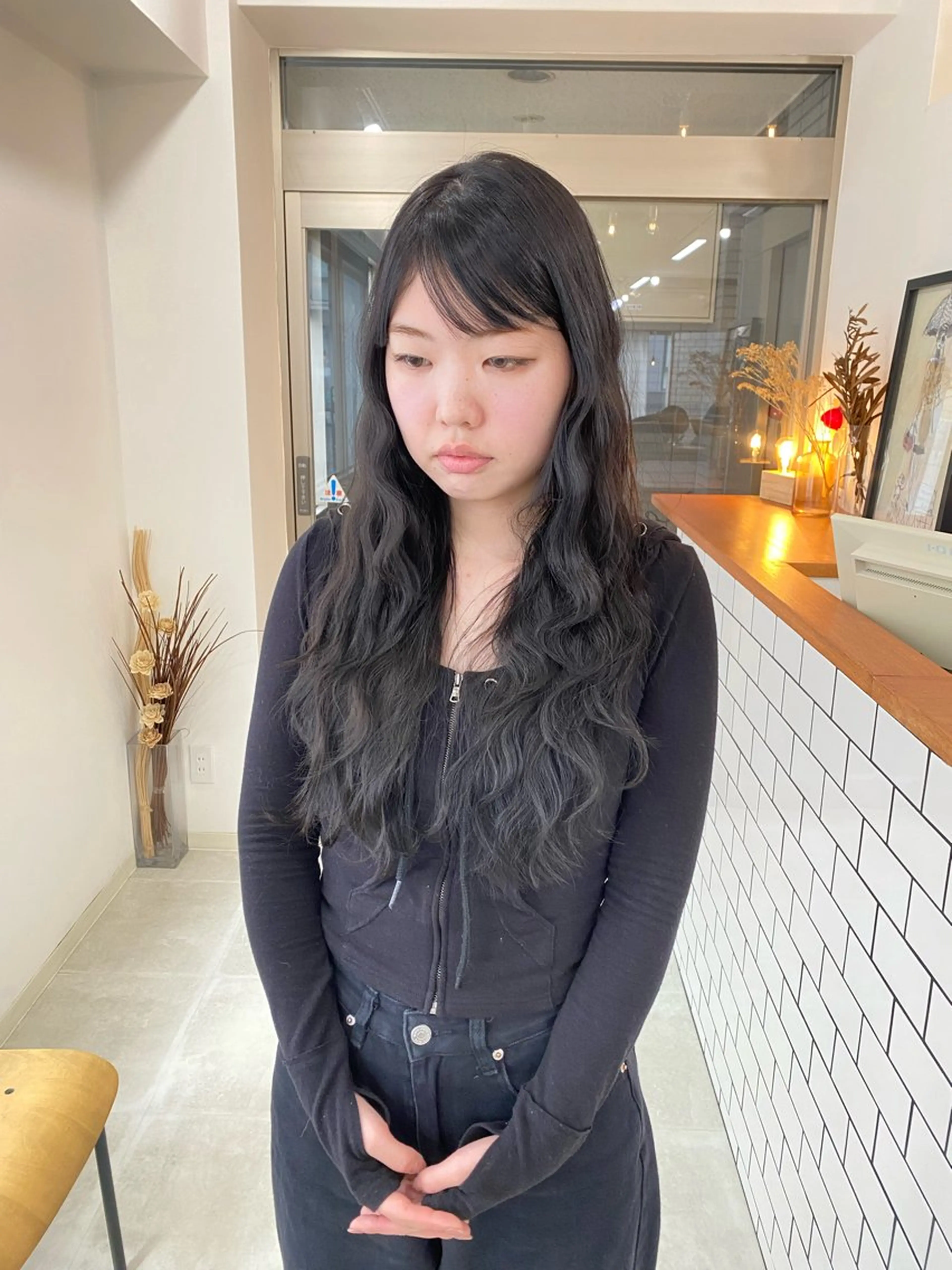 ロング 韓国風ヘア 川野 彩海のヘアスタイル