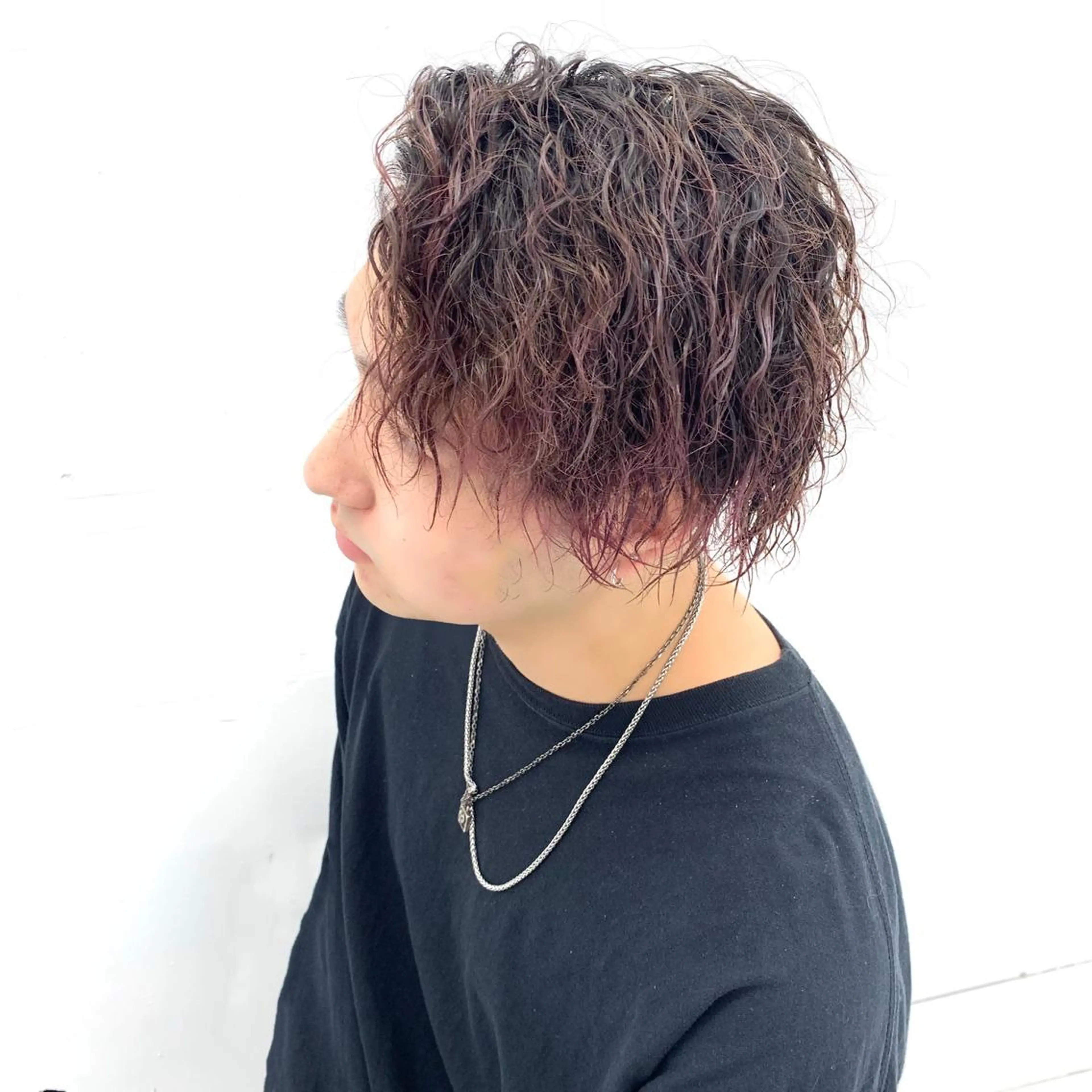 ミディアム パーマ メンズ カット パーマ 柏メンズカットパーマ NO.1タイチのヘアスタイル