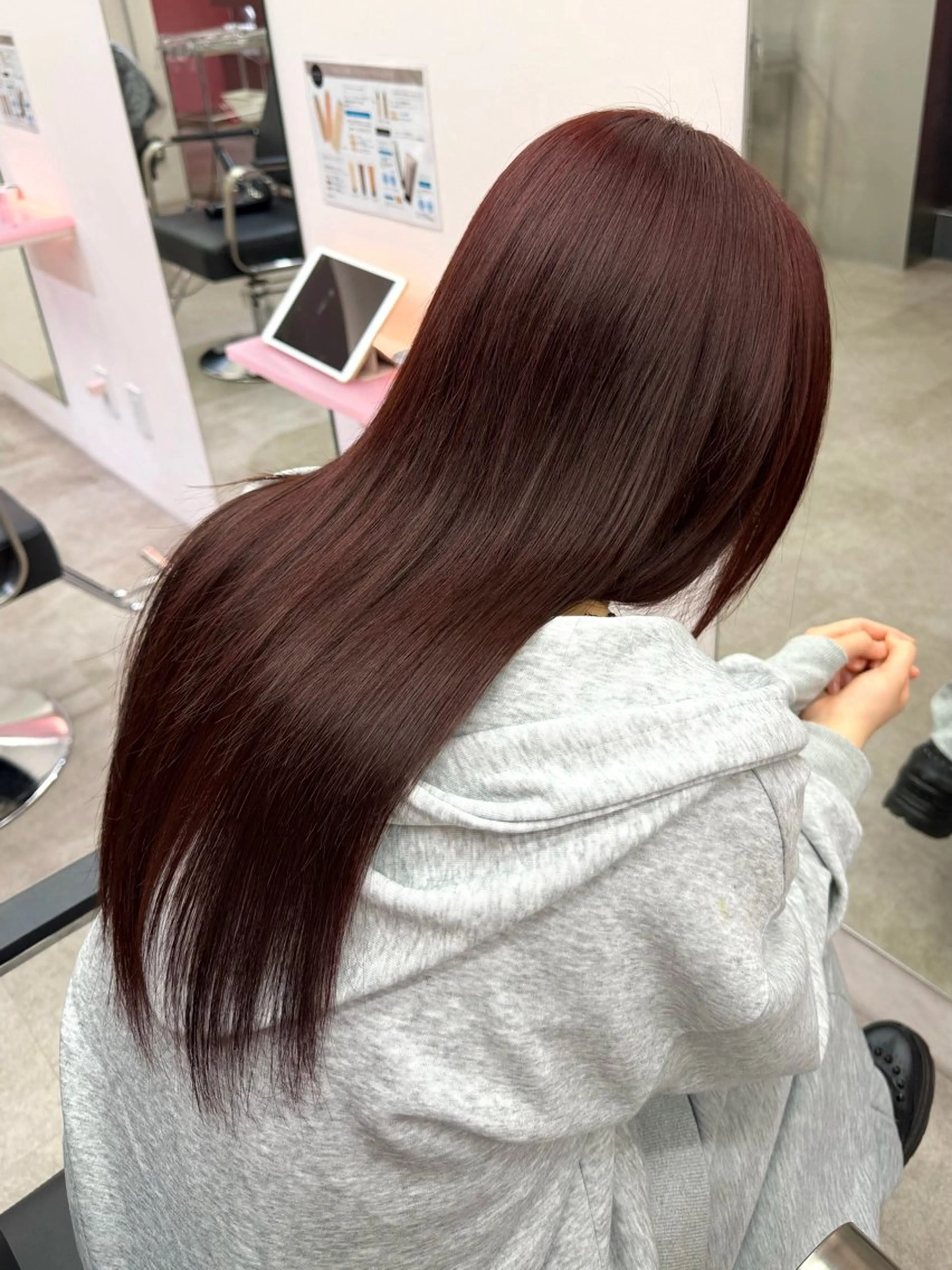 ブリーチ無しダブル艶カラー+高保湿トリートメントの写真