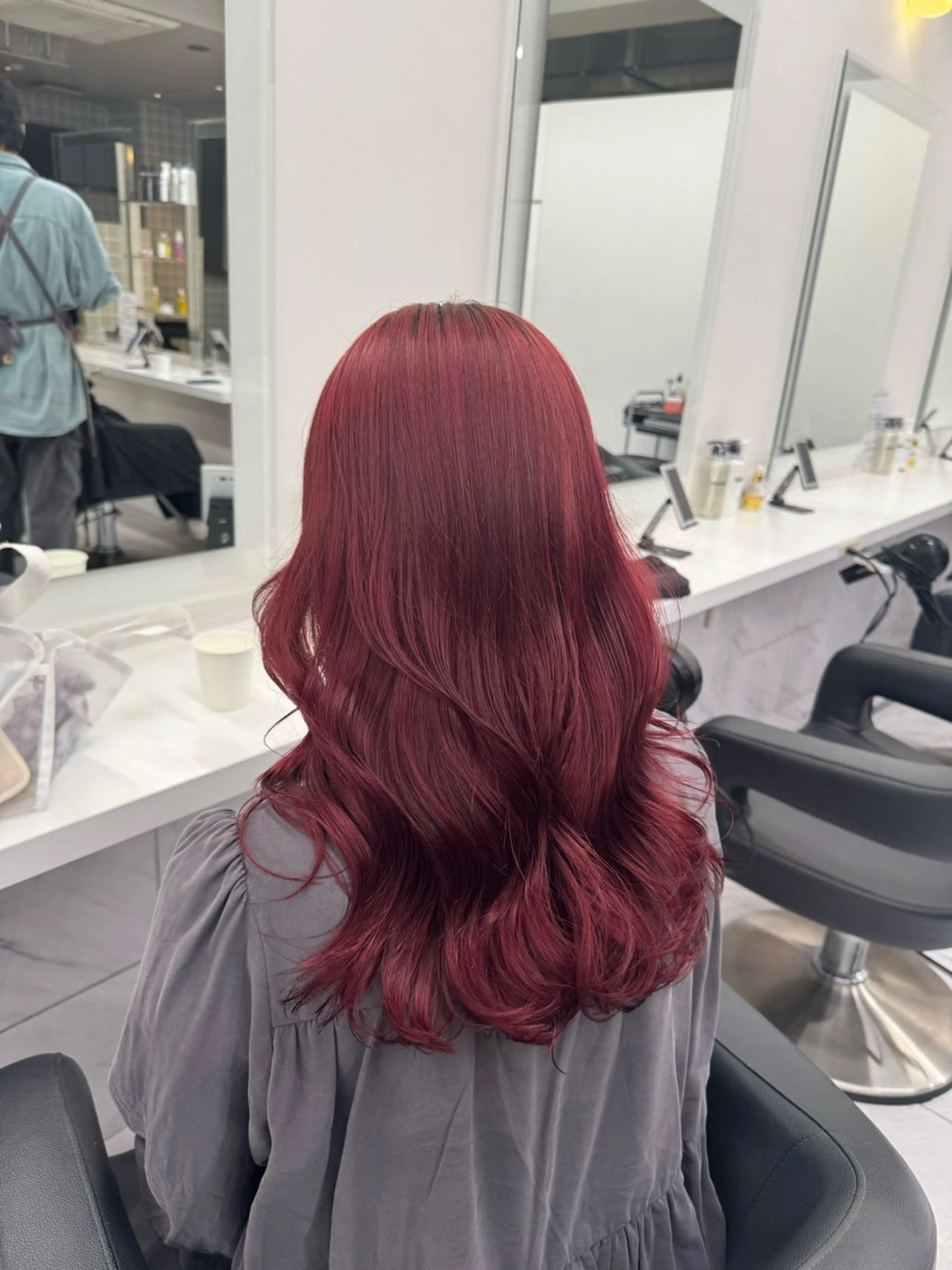 ロング カラー パーマ ヘアアレンジ メンズ キッズ 韓国系🇰🇷🩶 艶暗髪/MEIのヘアスタイル