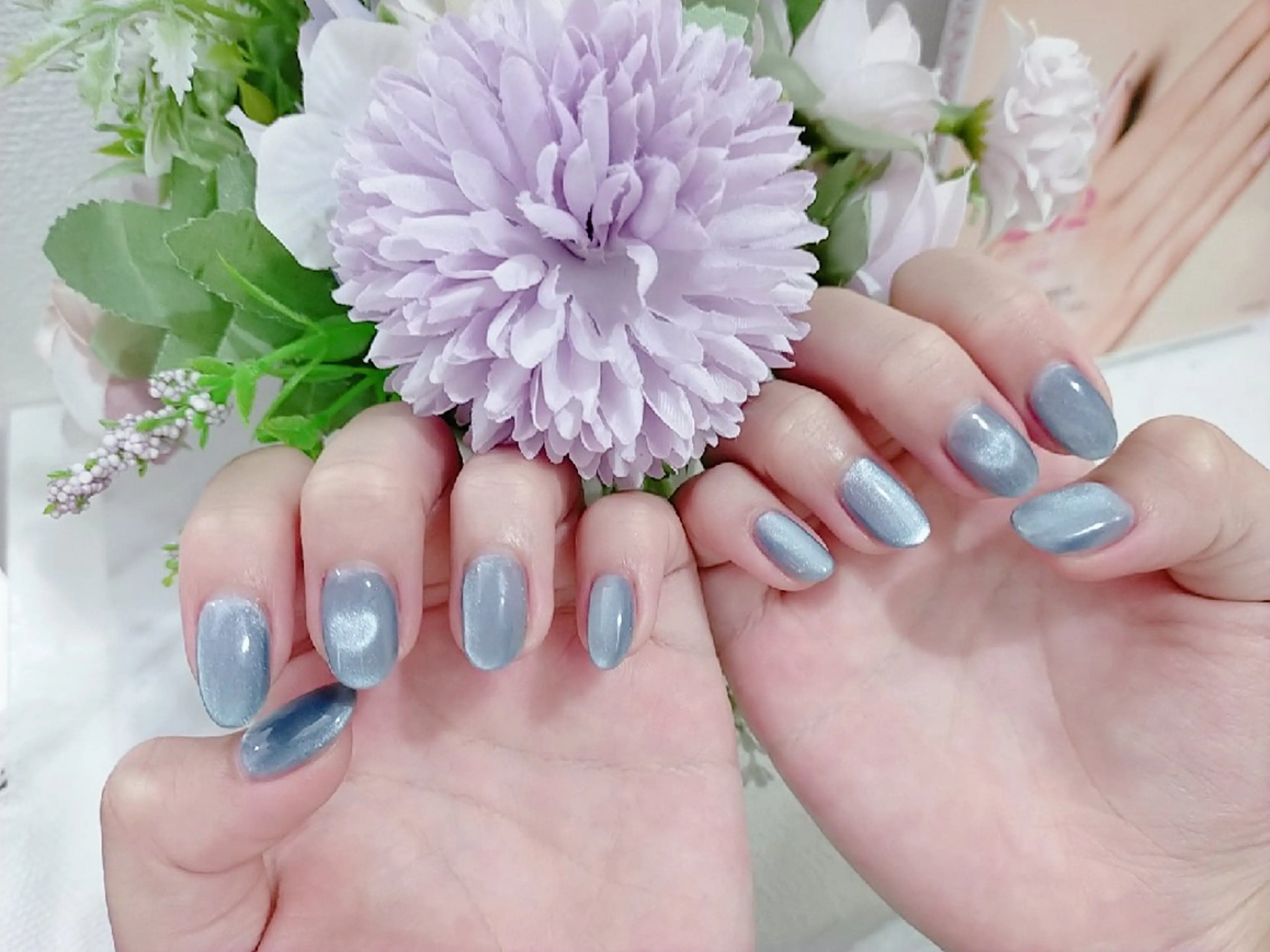 ネイル ハート マグネットネイル Bianca 大山のネイルデザイン