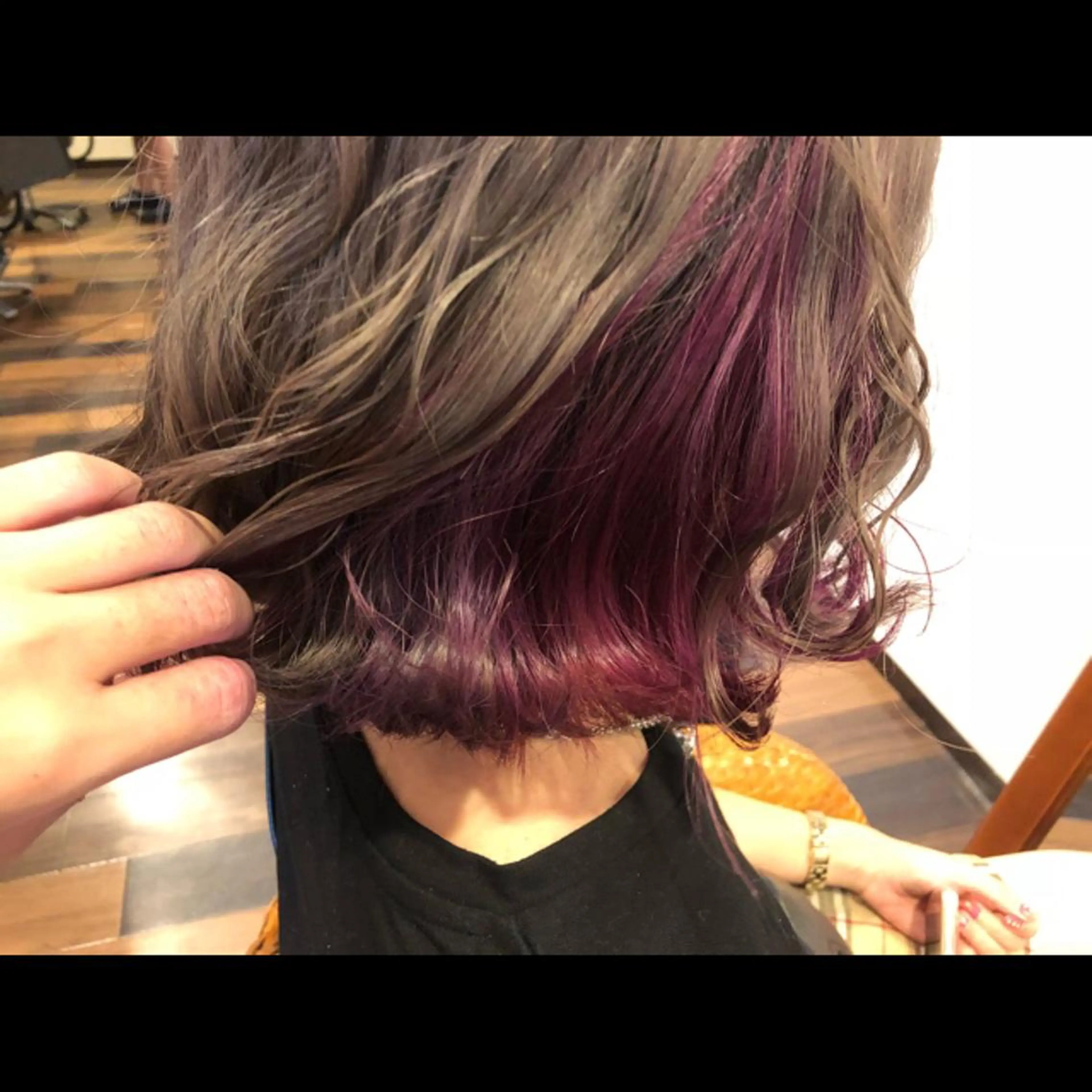 ミディアム カラー パーマ ヘアアレンジ メンズ 【mokuオーナー】 ちはるのヘアスタイル