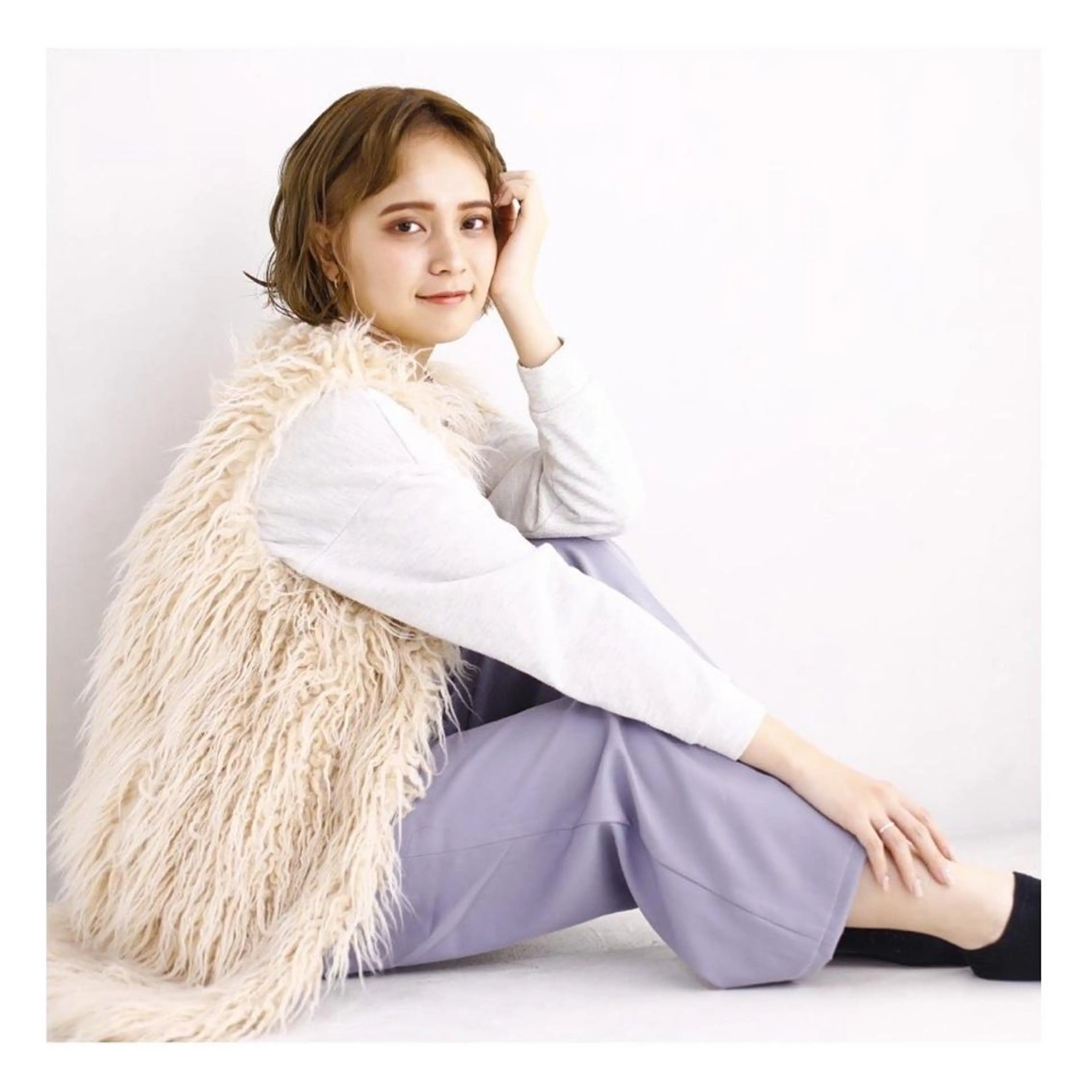 ミディアム カット ヘアカラー トリートメント ❁⃘ ち だ り さ ❁⃘のヘアスタイル