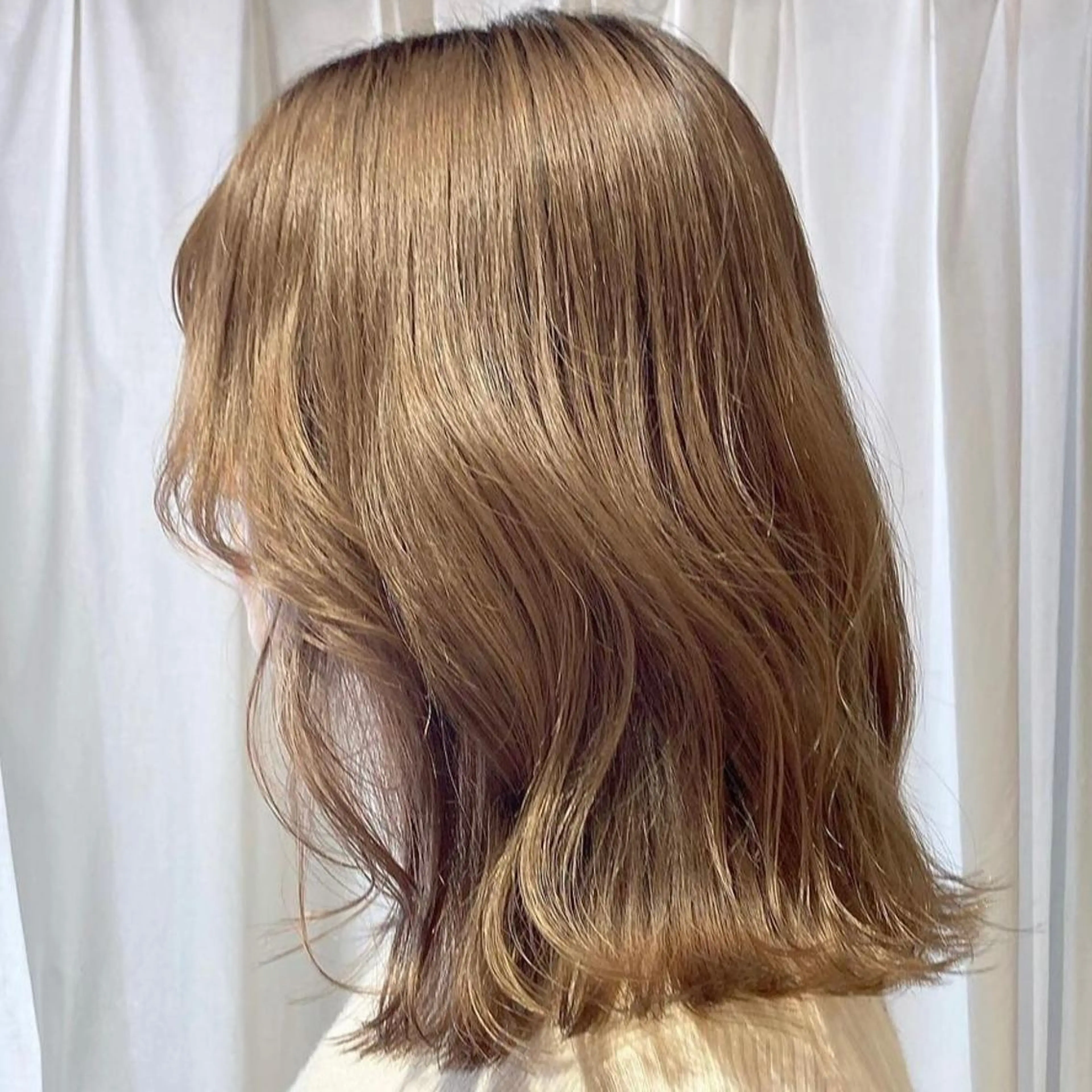 ミディアム カラー カット ヘアカラー トリートメント ボブ/レイヤー/ ハッシュカット/河内のヘアスタイル