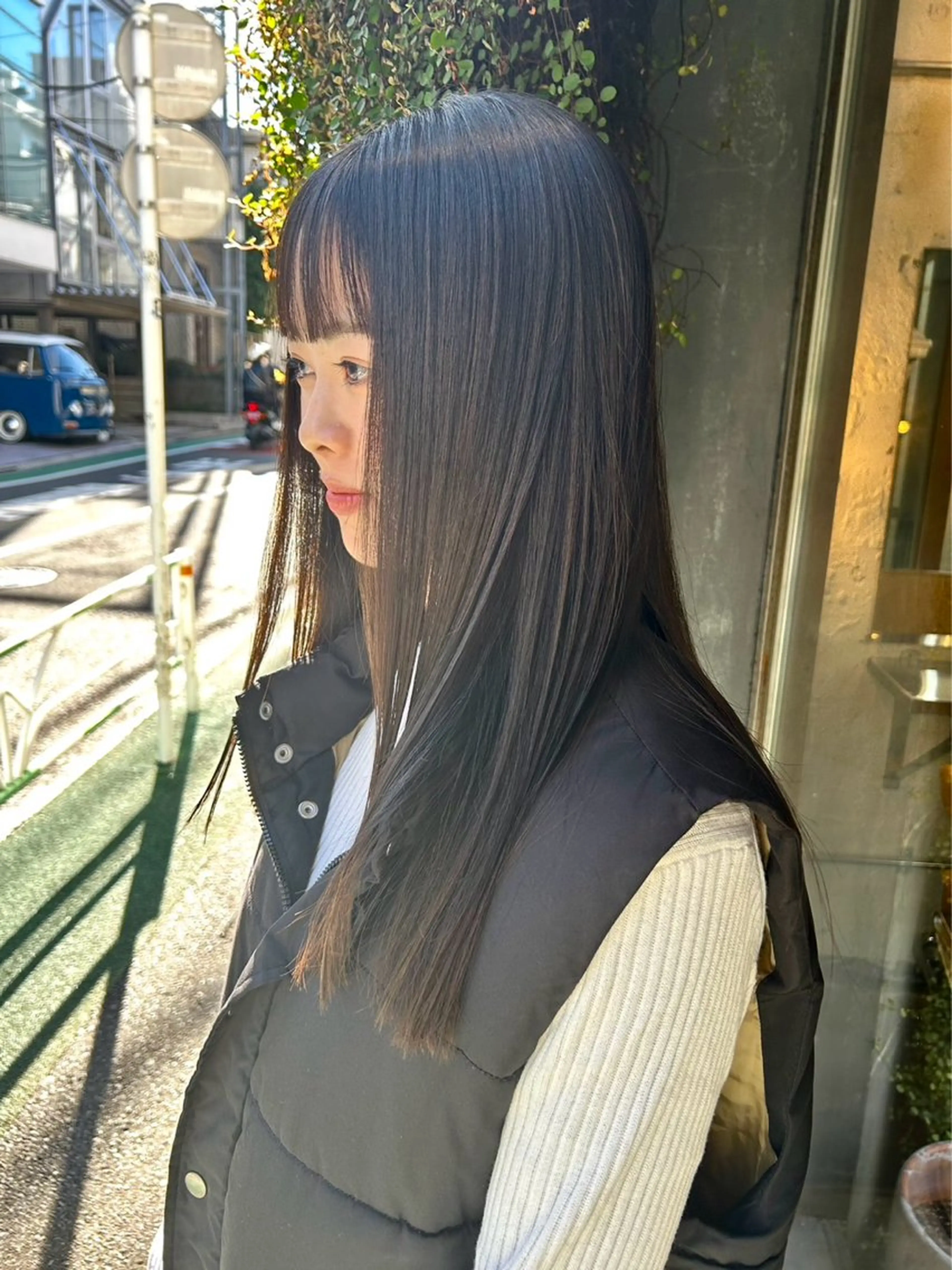 ロング カット 縮毛矯正 トリートメント 🌼U24 ヘアデザインラボのヘアスタイル