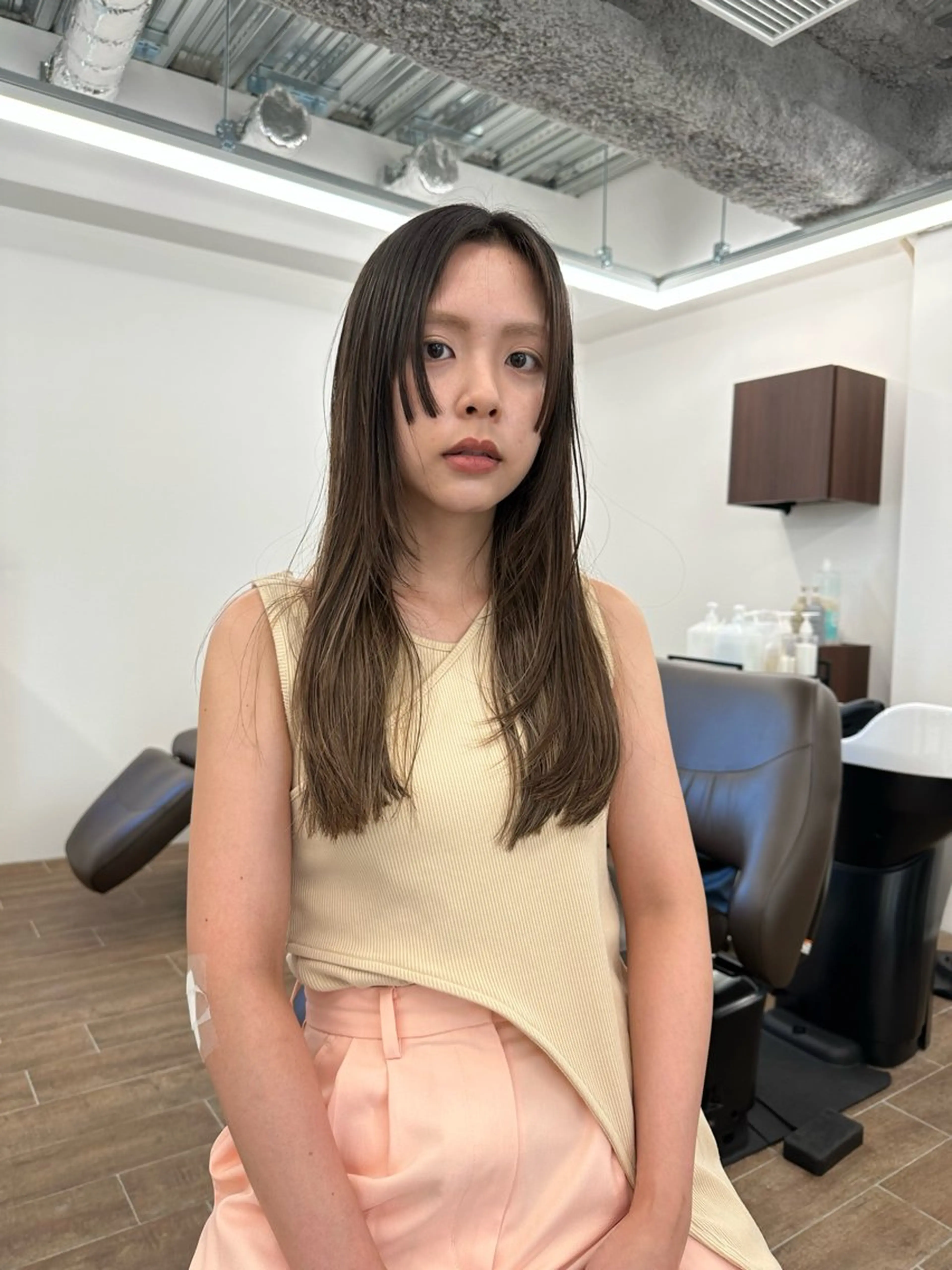 ロング カラー キッズ カット ヘアカラー トリートメント オトナヘア🌸 harukaのヘアスタイル