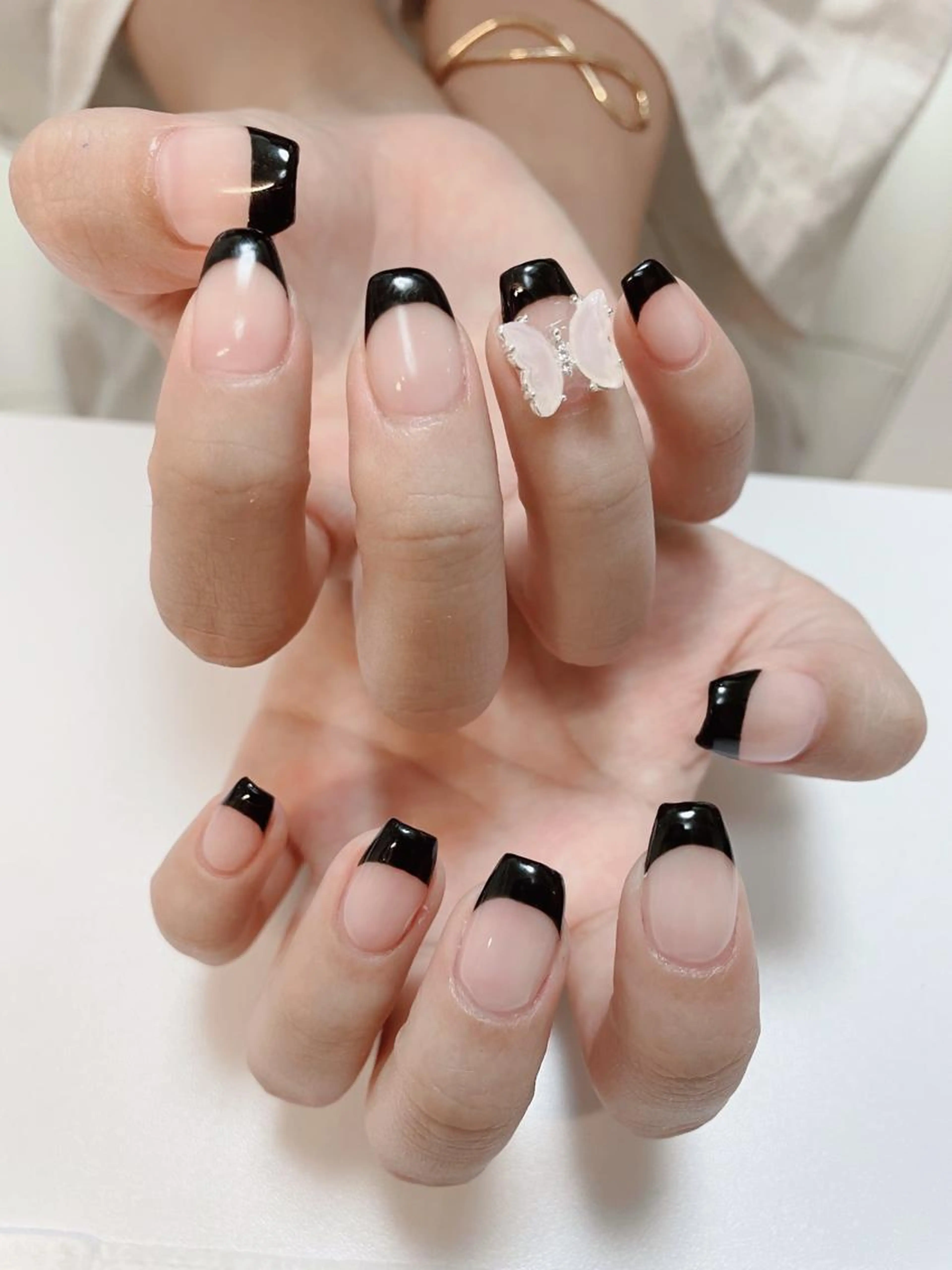 ❤️【光沢】フレンチ•カラーグラデーション❤️オフなし🎀の写真