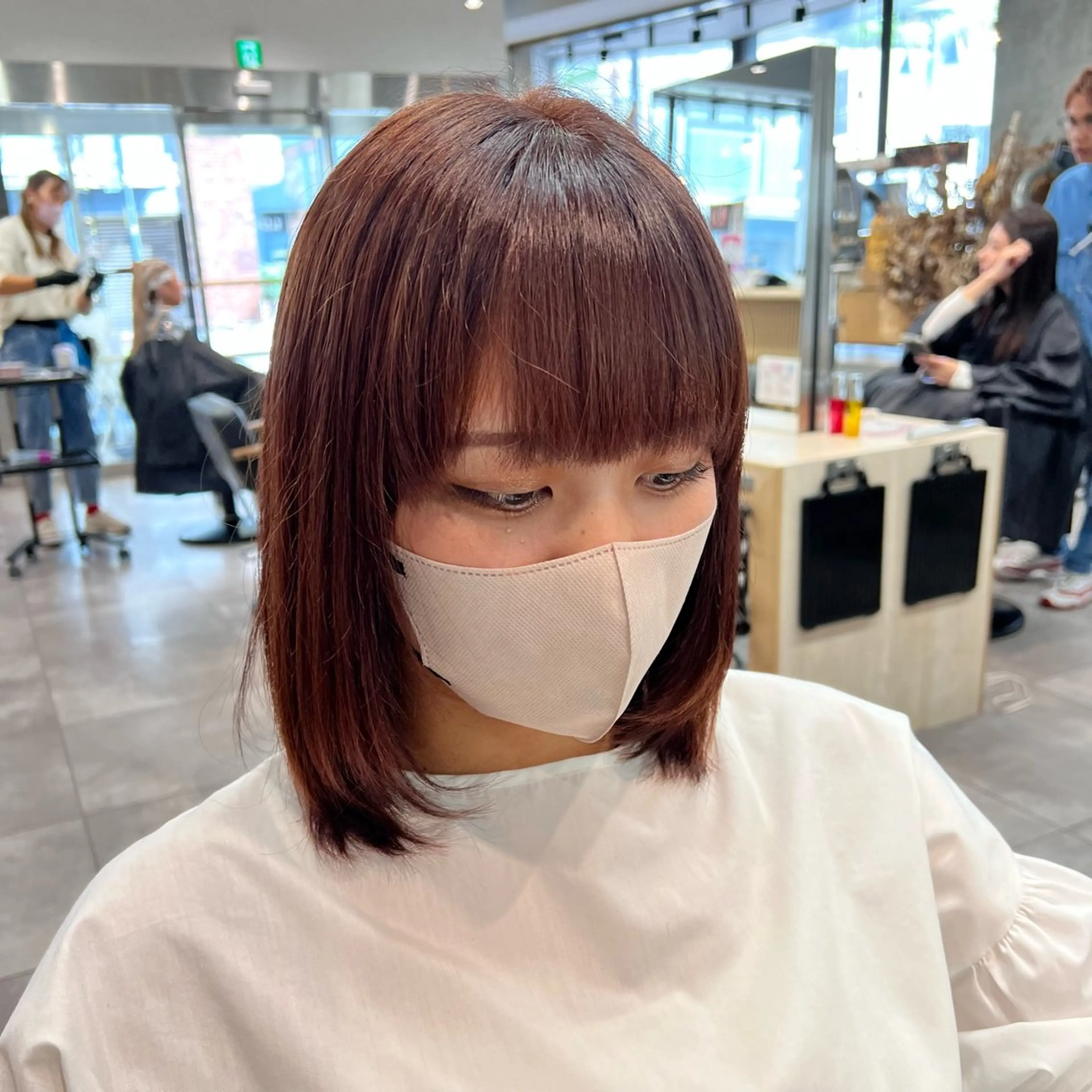 ミディアム カラー ヘアカラー トリートメント 🌞レイヤー×カラー 前川那津美🌞のヘアスタイル