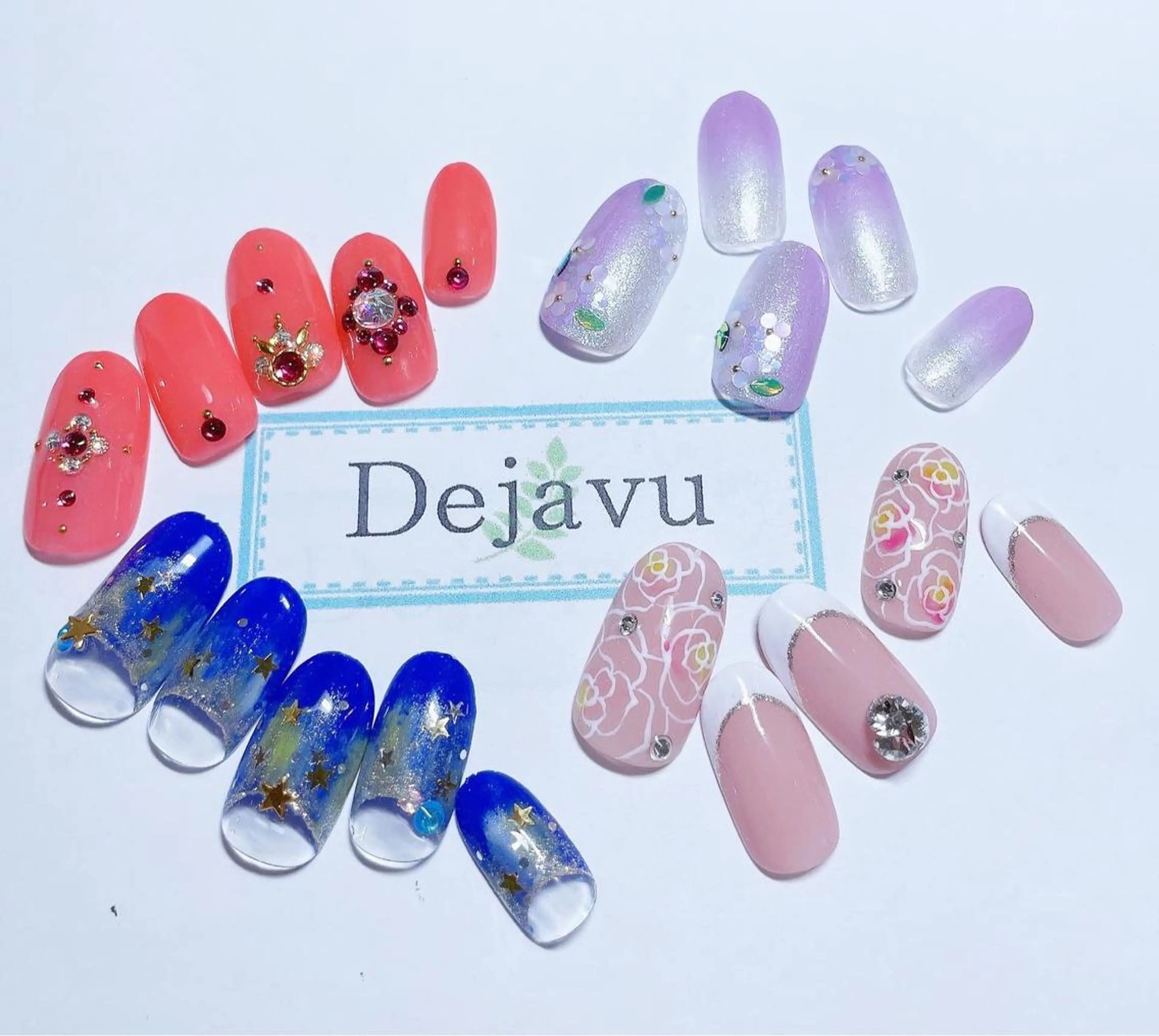 ネイル アートネイル フラワーネイル フレンチネイル ワンカラーネイル 逆フレンチ Nail salon Dejavu 🌿のネイルデザイン