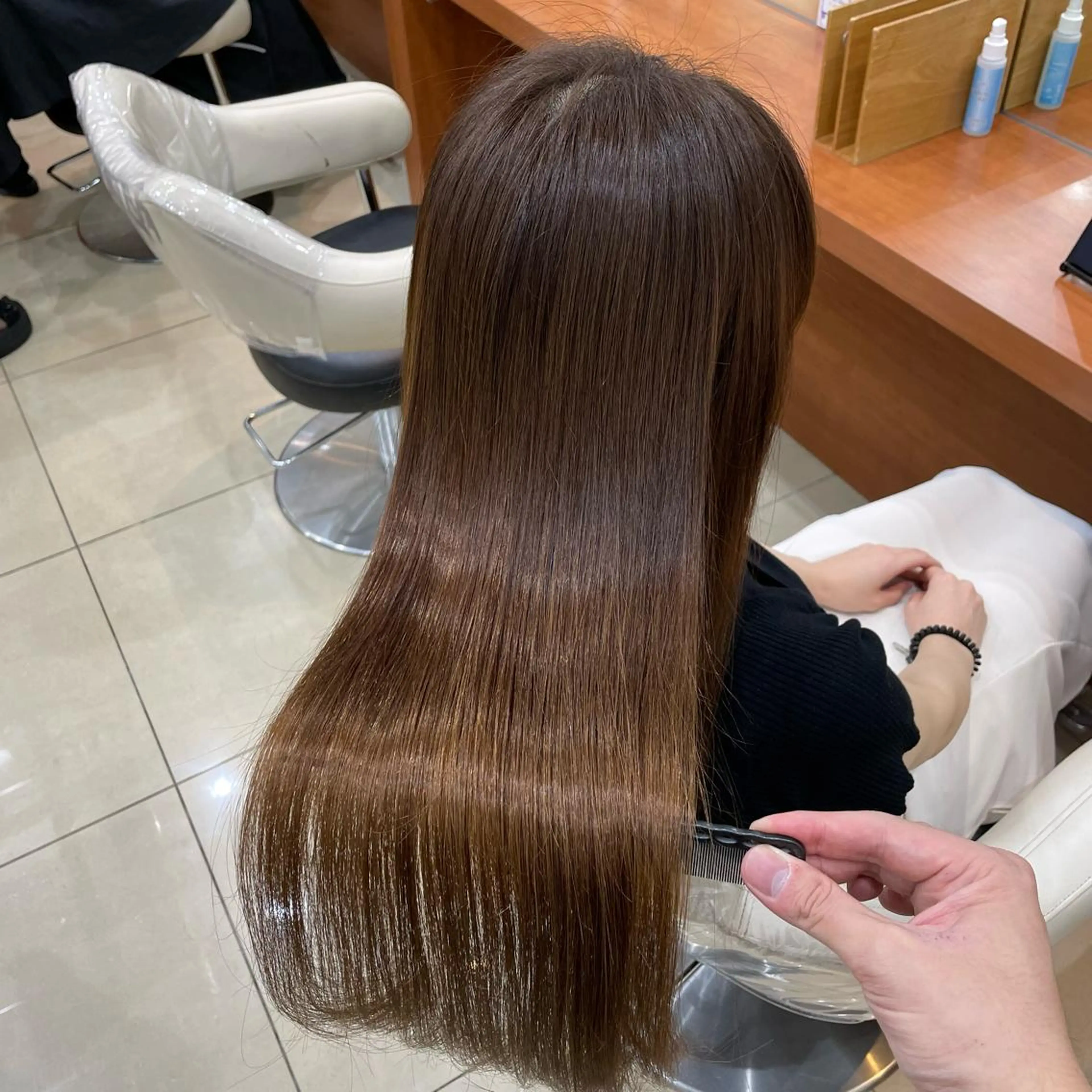 ロング カラー パーマ トリートメント 縮毛矯正/髪質改善 /韓国風　山川春輝のヘアスタイル