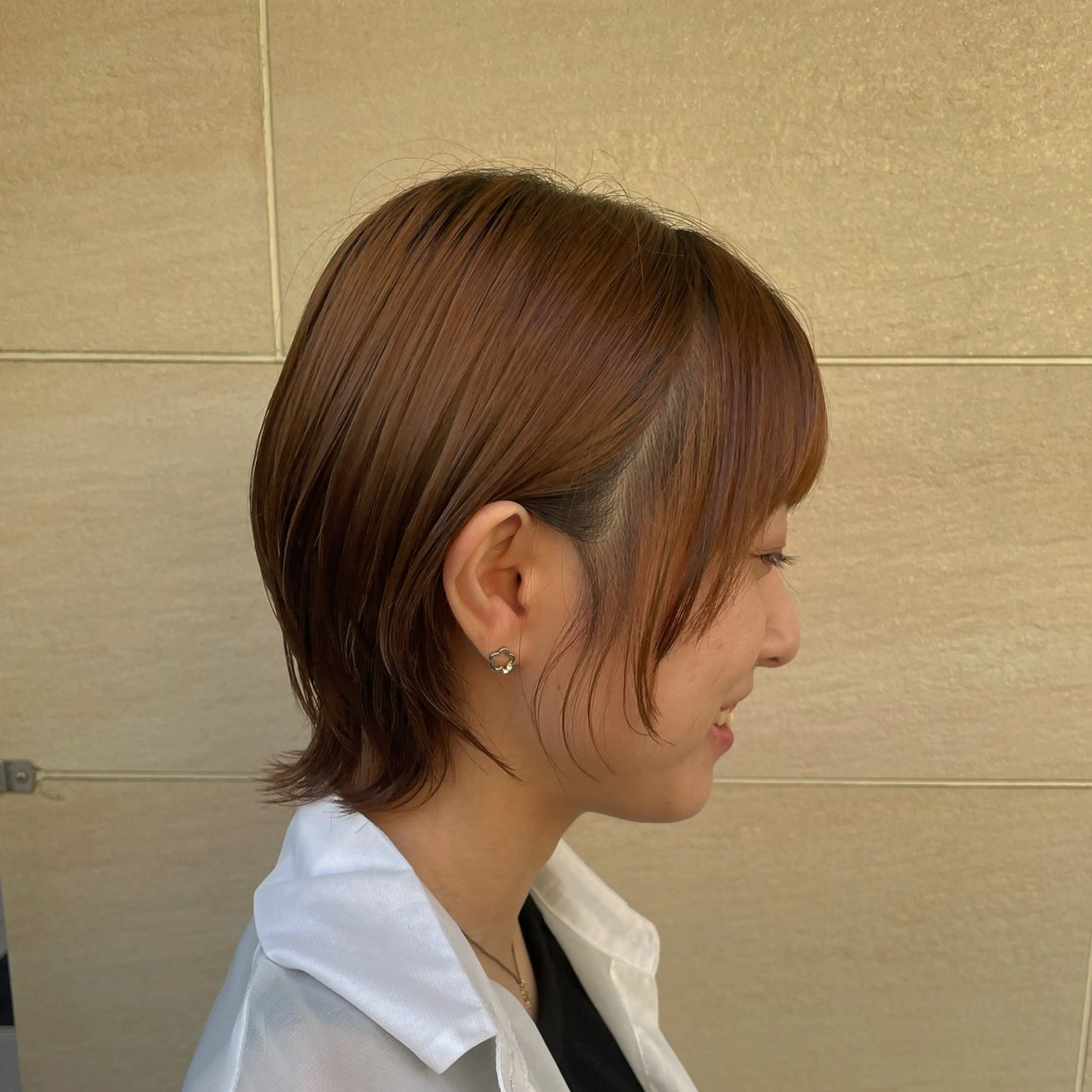 ショート ショートヘア 透明感/ハイトーン ／レッドカラー🍓のヘアスタイル