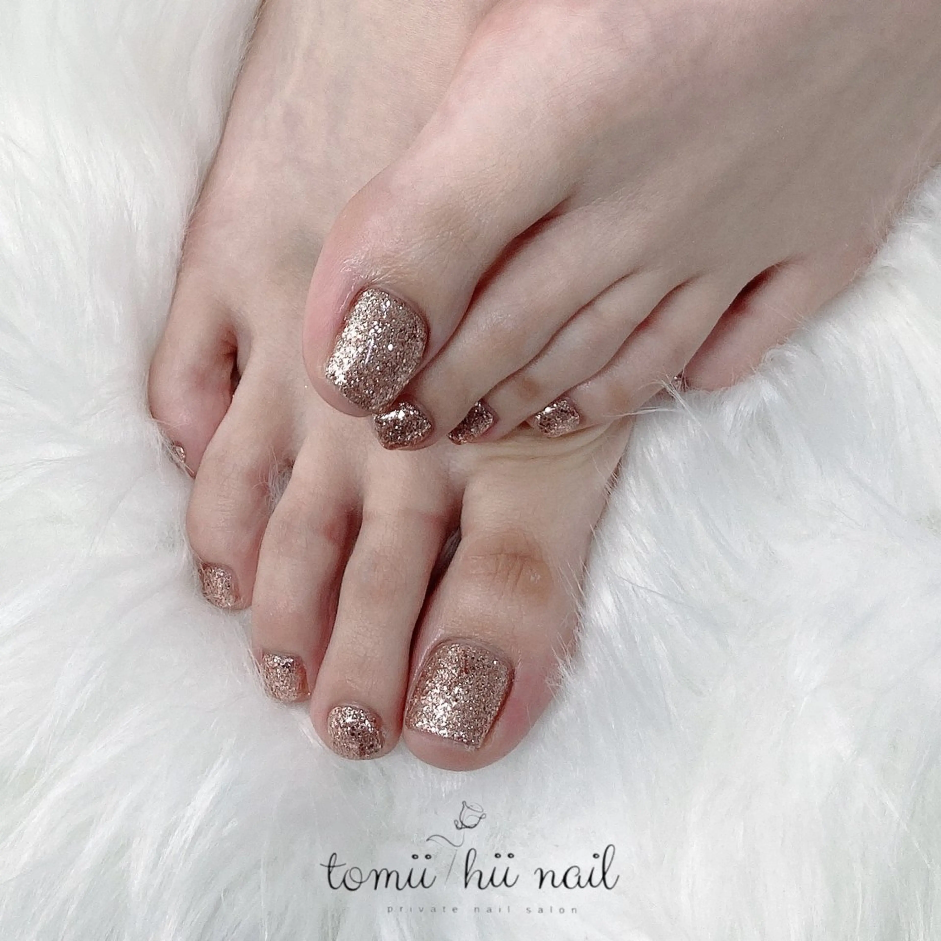 ネイル フットネイル ラメ(グリッター) フットネイル tomii-hii -nailのその他イメージ