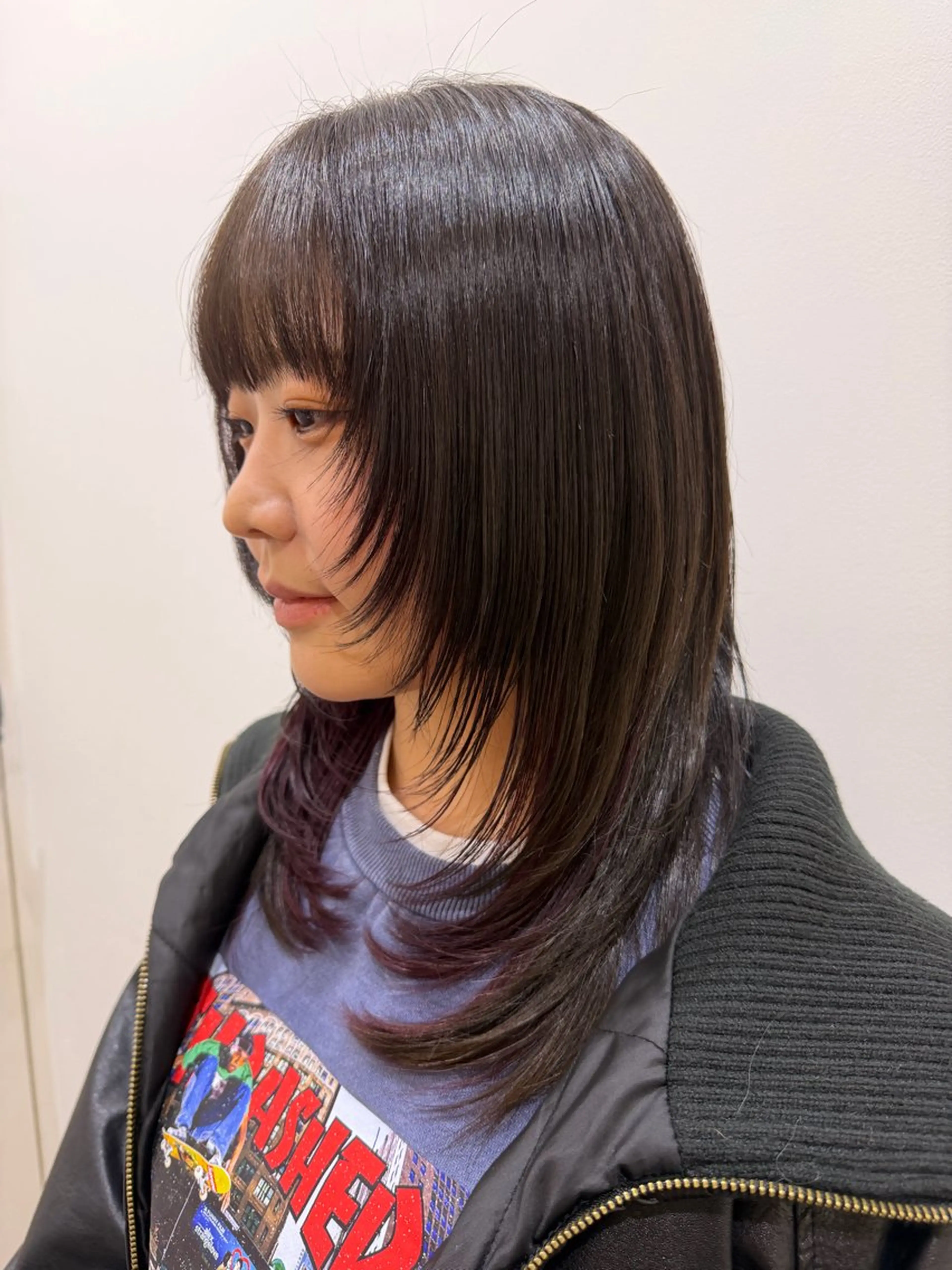 ミディアム カット ヘアカラー トリートメント ✂︎HITOMI✂︎ 副店長のヘアスタイル