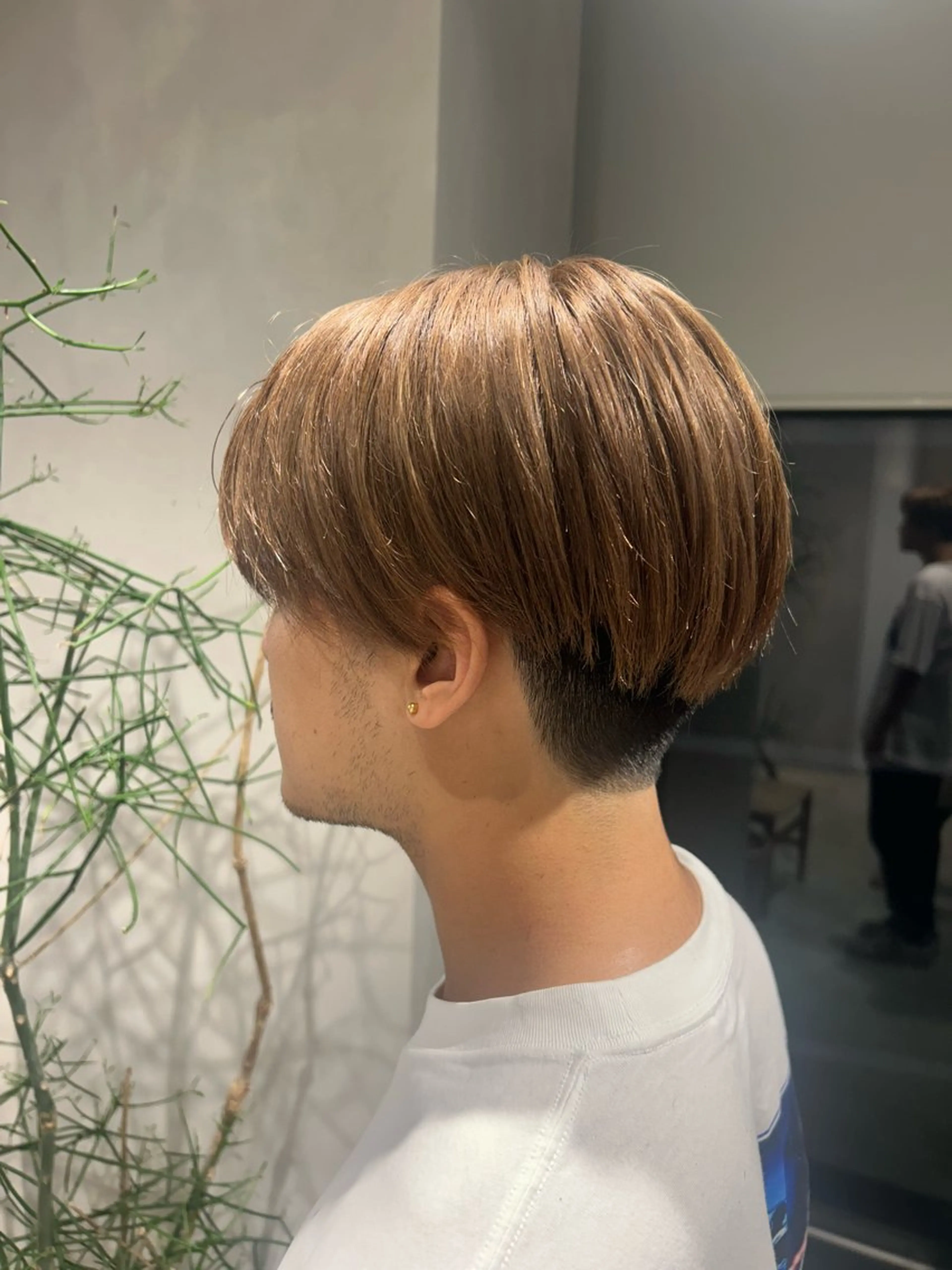 ショート カラー メンズ カット ヘアカラー トリートメント ピンク/ベージュ /似合わせ/田島百華のヘアスタイル