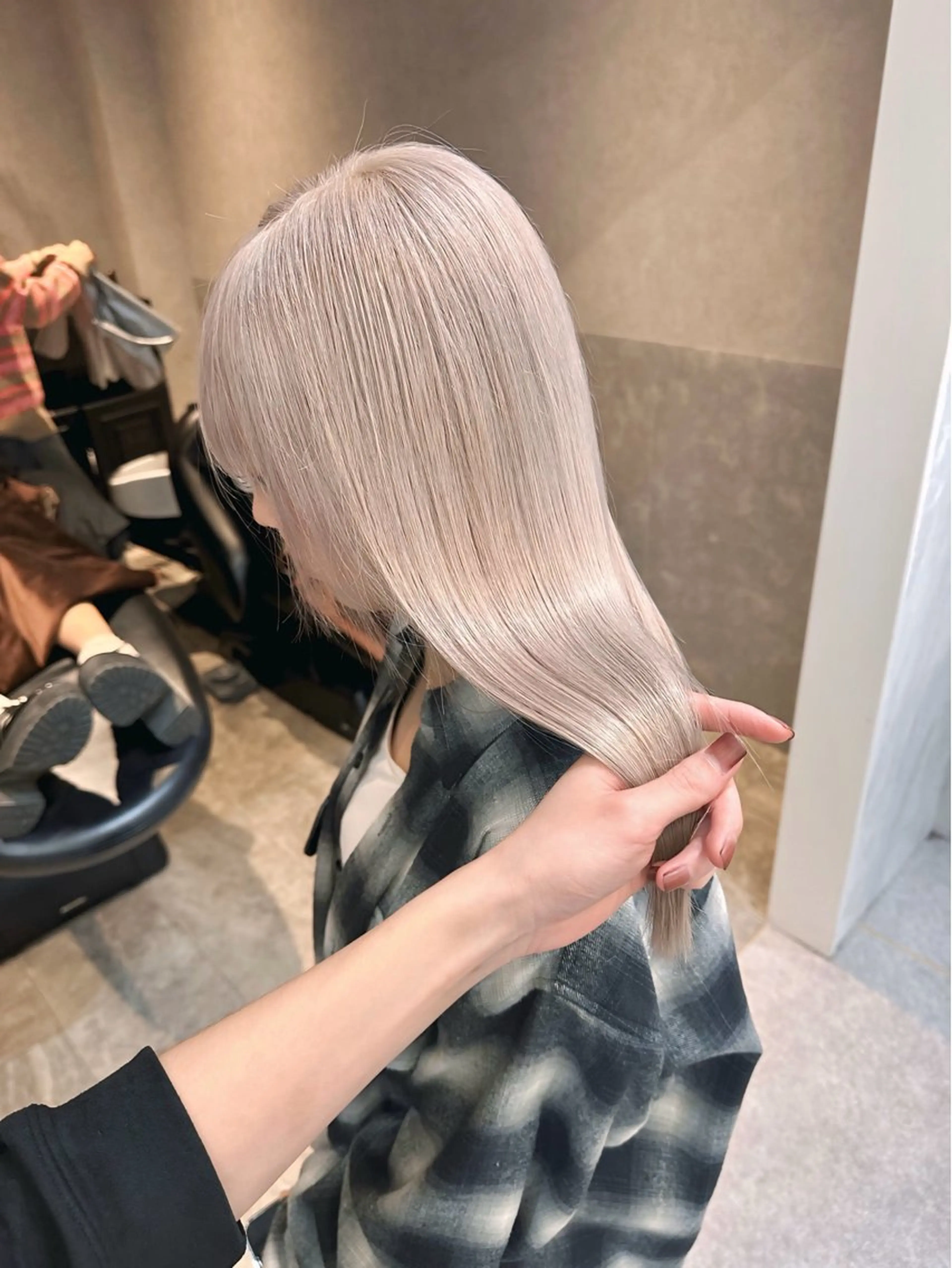 【ケアブリーチでダメージレスに✨】ブリーチダブルカラー＋超音波アイロン付き💎の写真