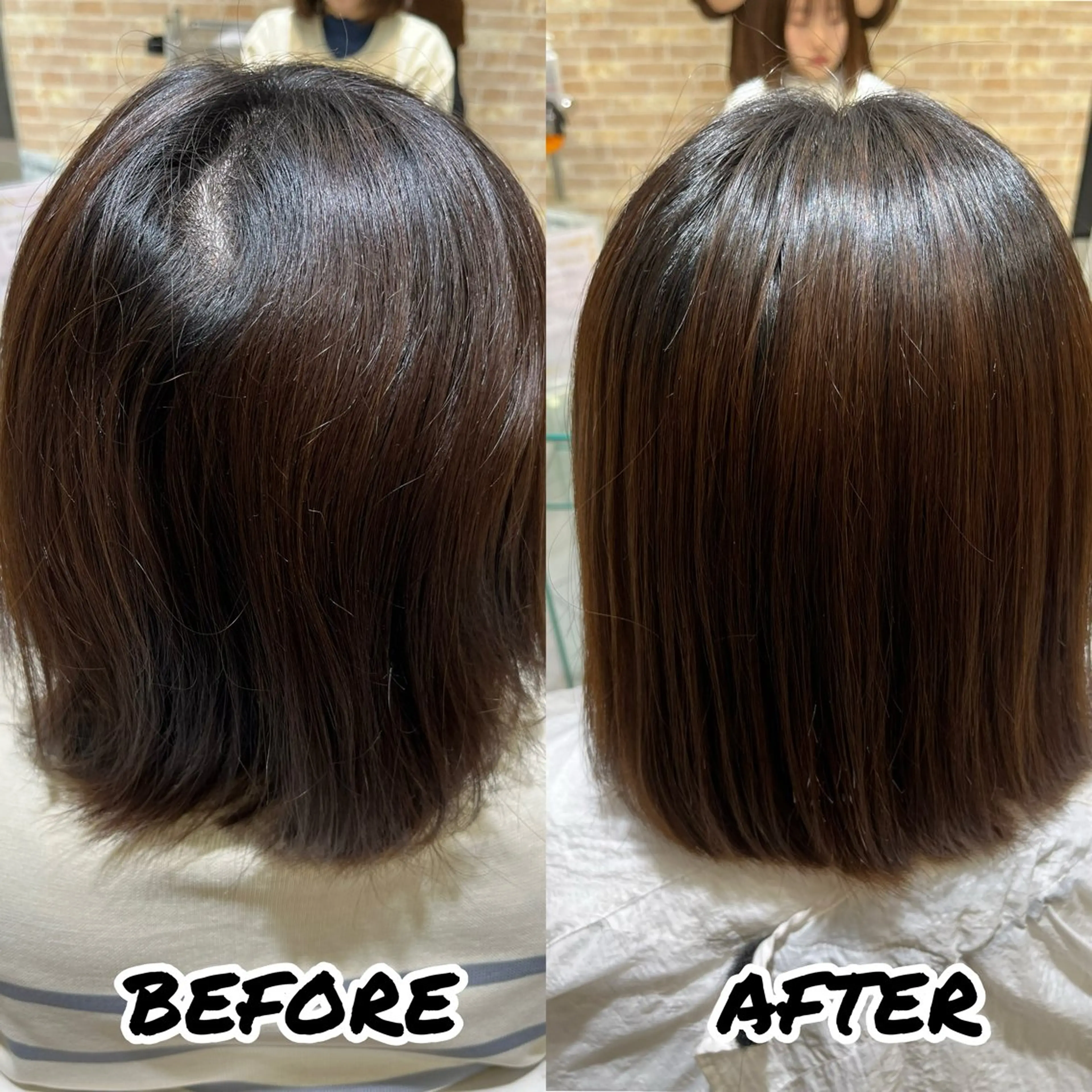 ミディアム カット 縮毛矯正 トリートメント 髪質改善美容師 鈴木のヘアスタイル