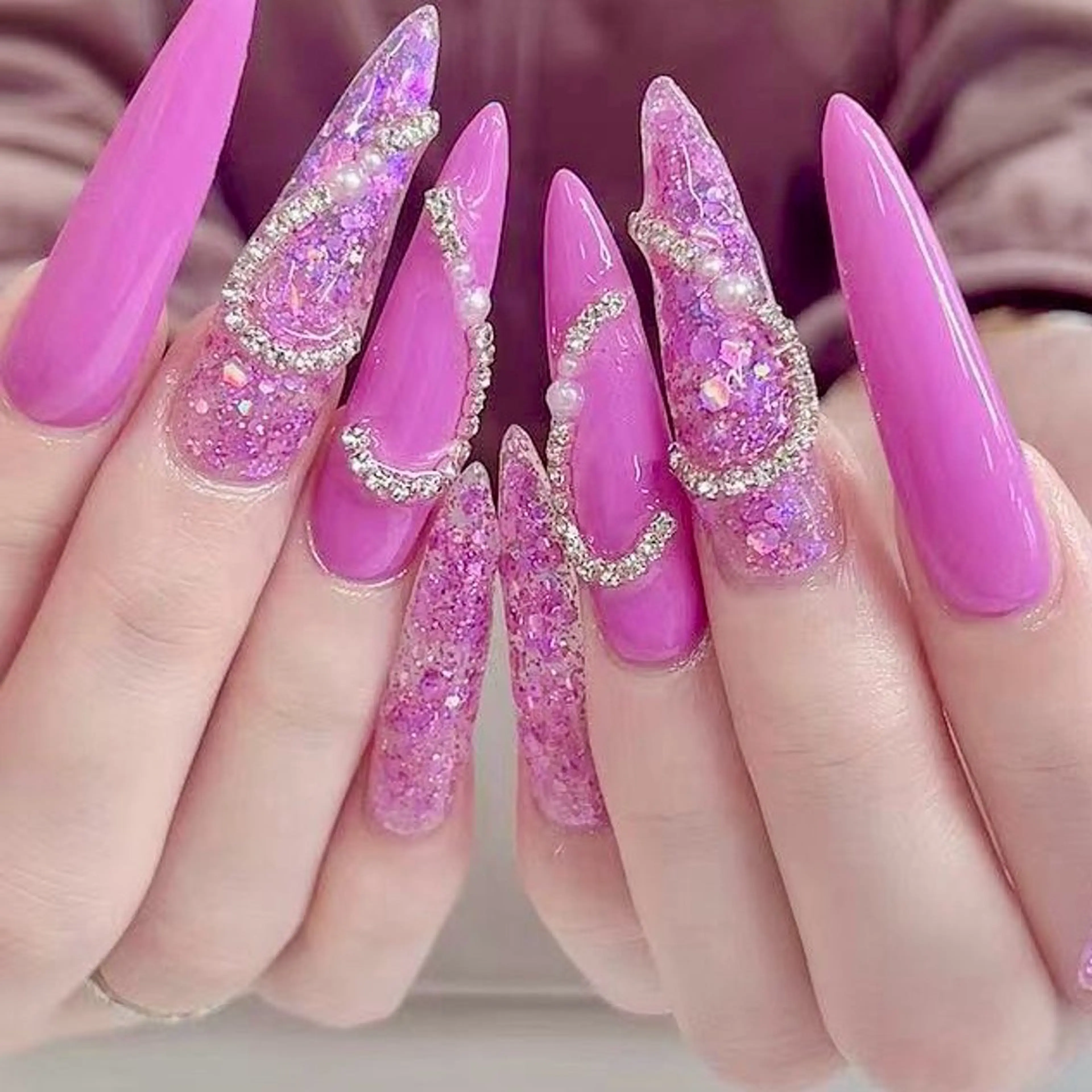 ネイル 長さ出し フットネイル ジェルネイル 韓国ネイル マグネットネイル ハンドネイル NYネイルサロン 千葉中央店のネイルデザイン