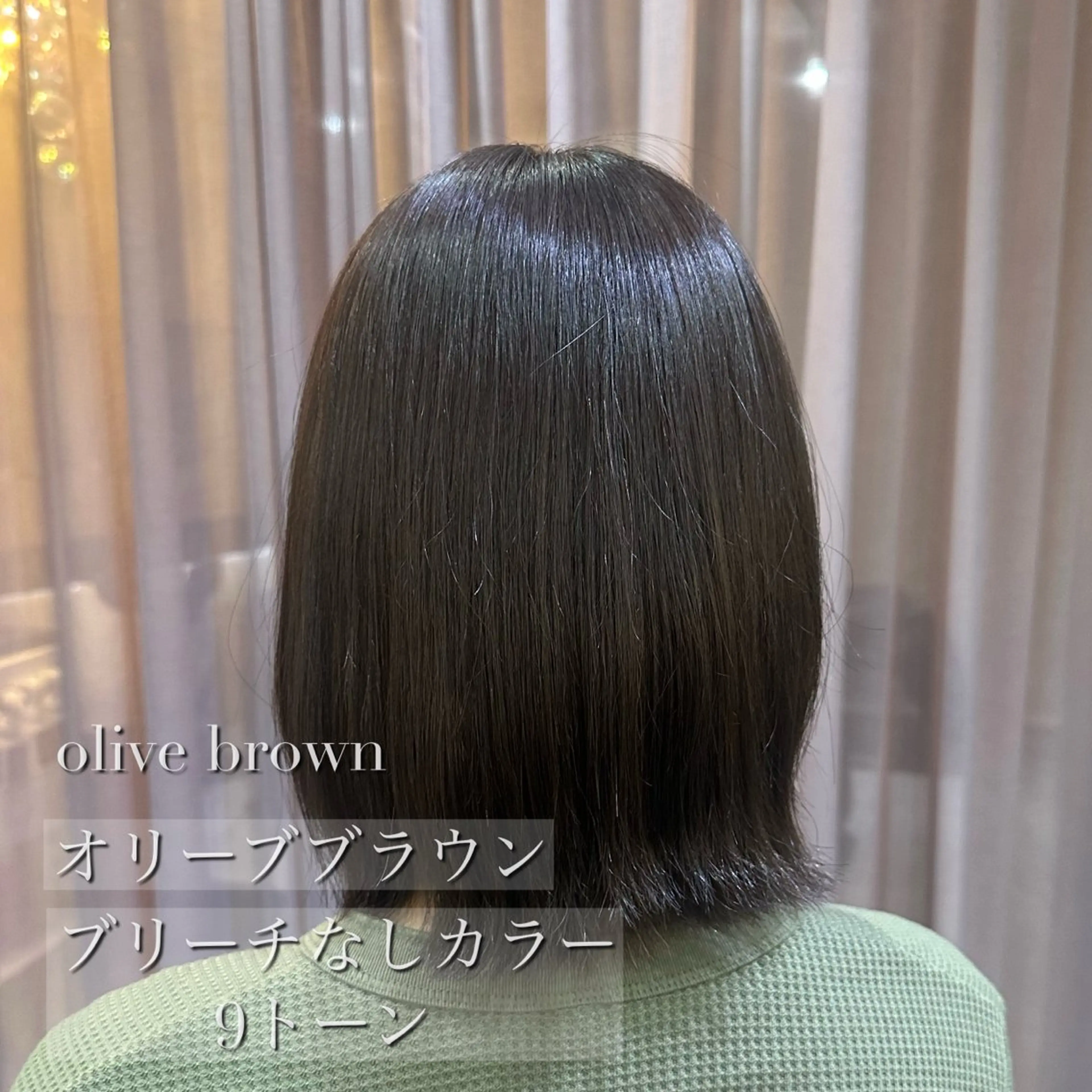 ミディアム カラー ブリーチ ブラウンカラー 透明感カラー ブリーチなしカラー オリーブブラウン ヘアカラー 【大宮】 natsumi🌷のヘアスタイル