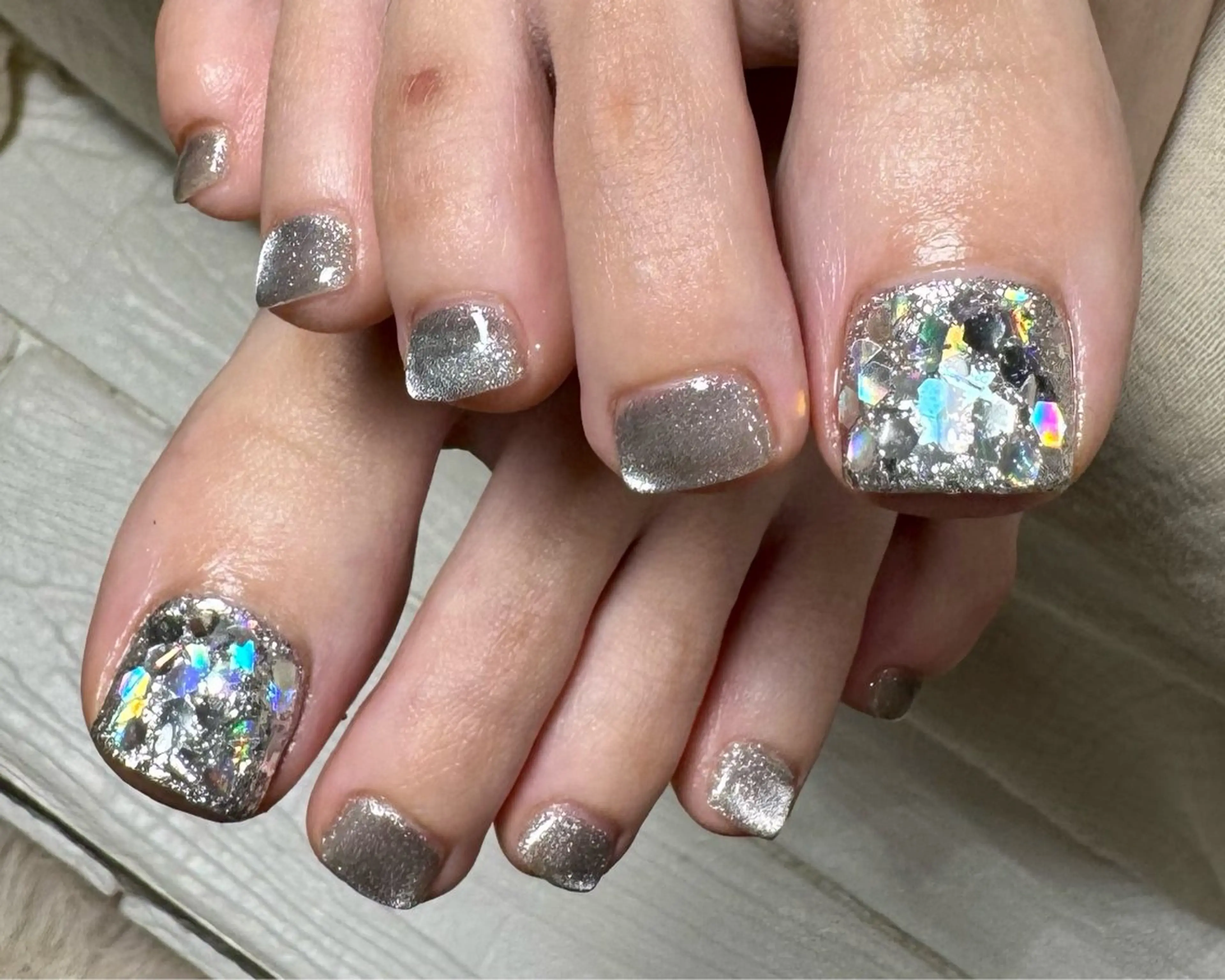 ネイル ミラーネイル nailsalon leam3のネイルデザイン