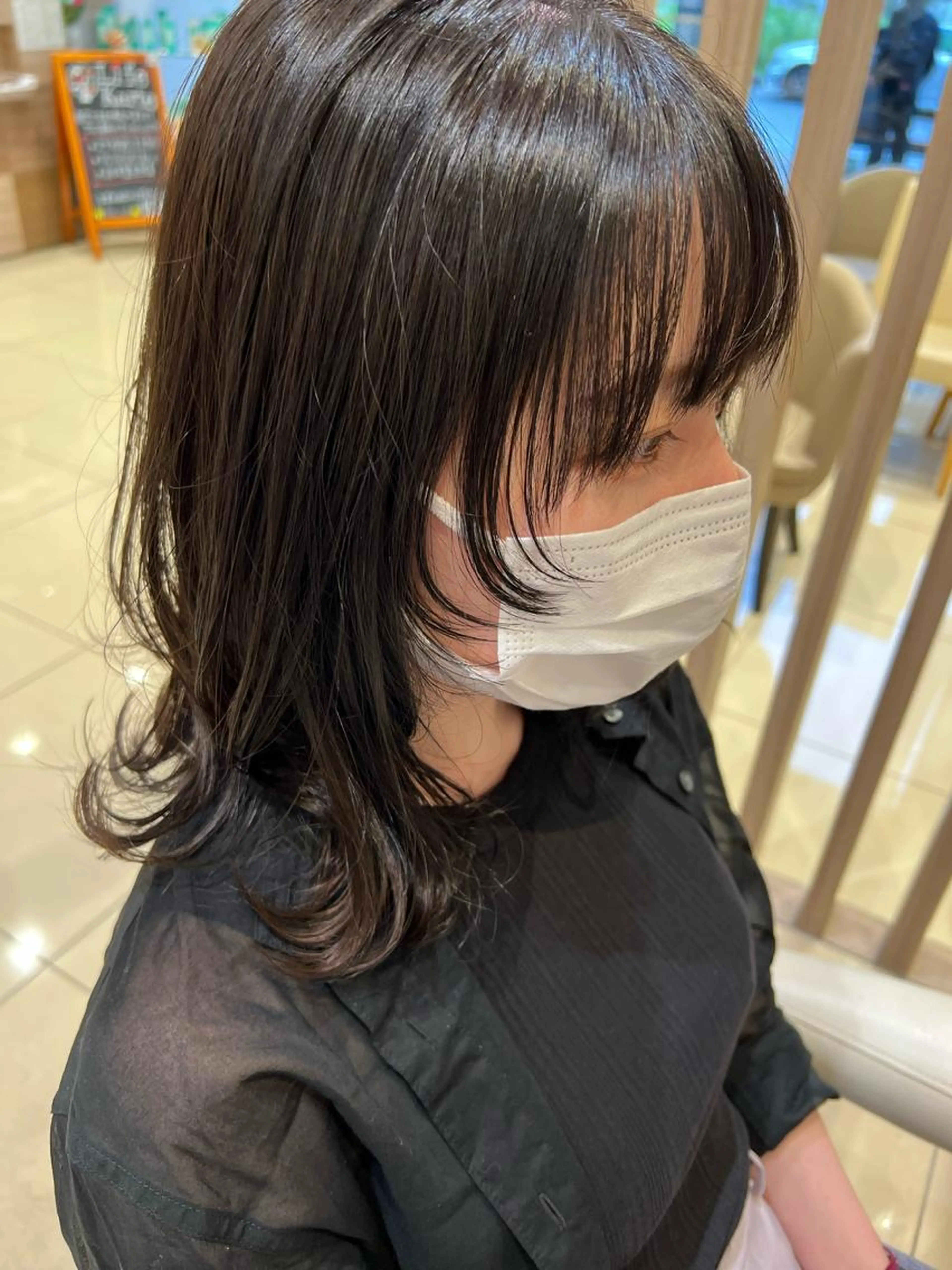 平日限定【🌧カット・縮毛矯正(前髪のみ)🌧】✨✨顔周りや前髪のみのメニュー✨✨トリートメント付き✨✨の写真