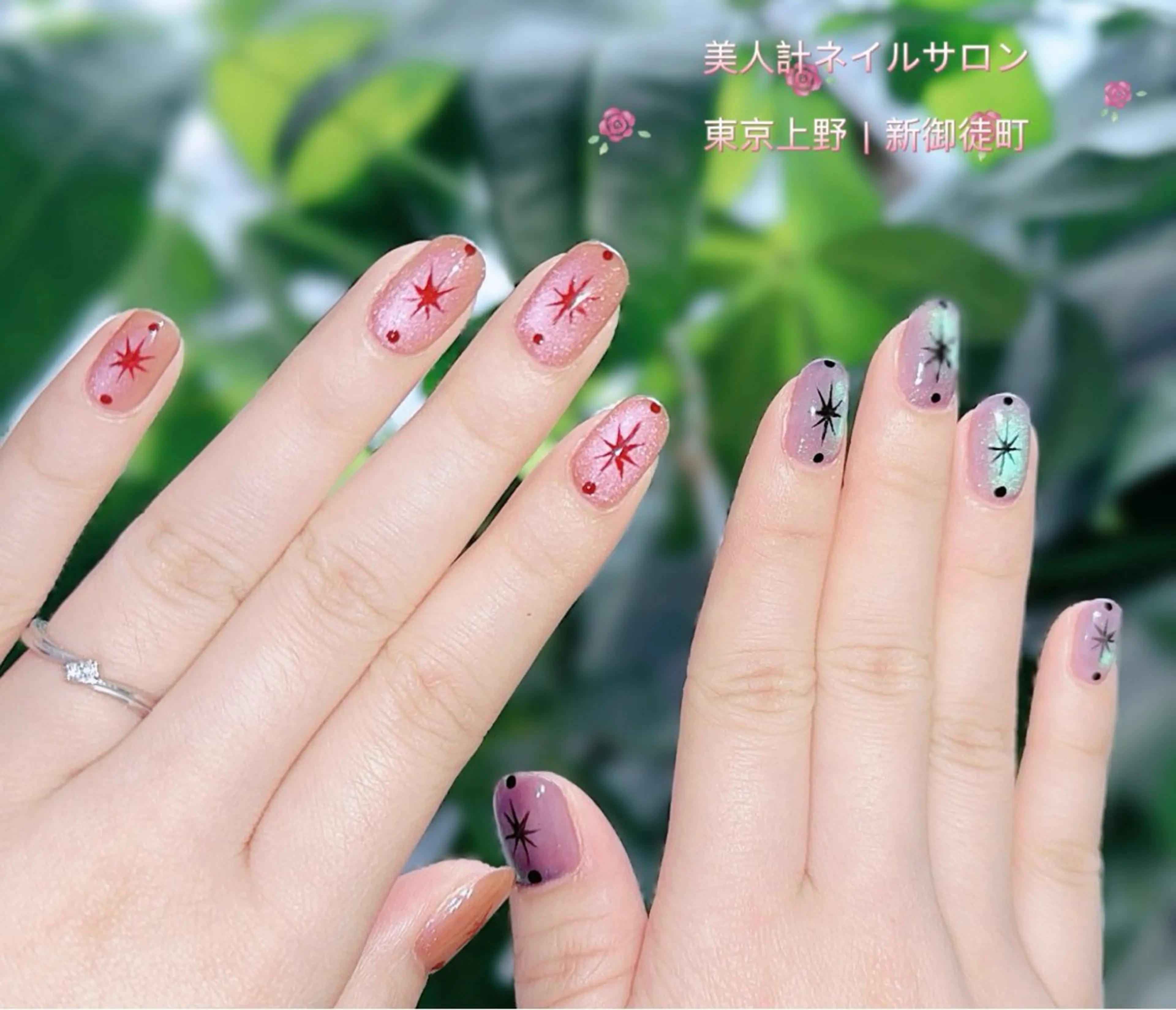 ネイル アートネイル マグネットネイル ハンドネイル 中山 美月のネイルデザイン