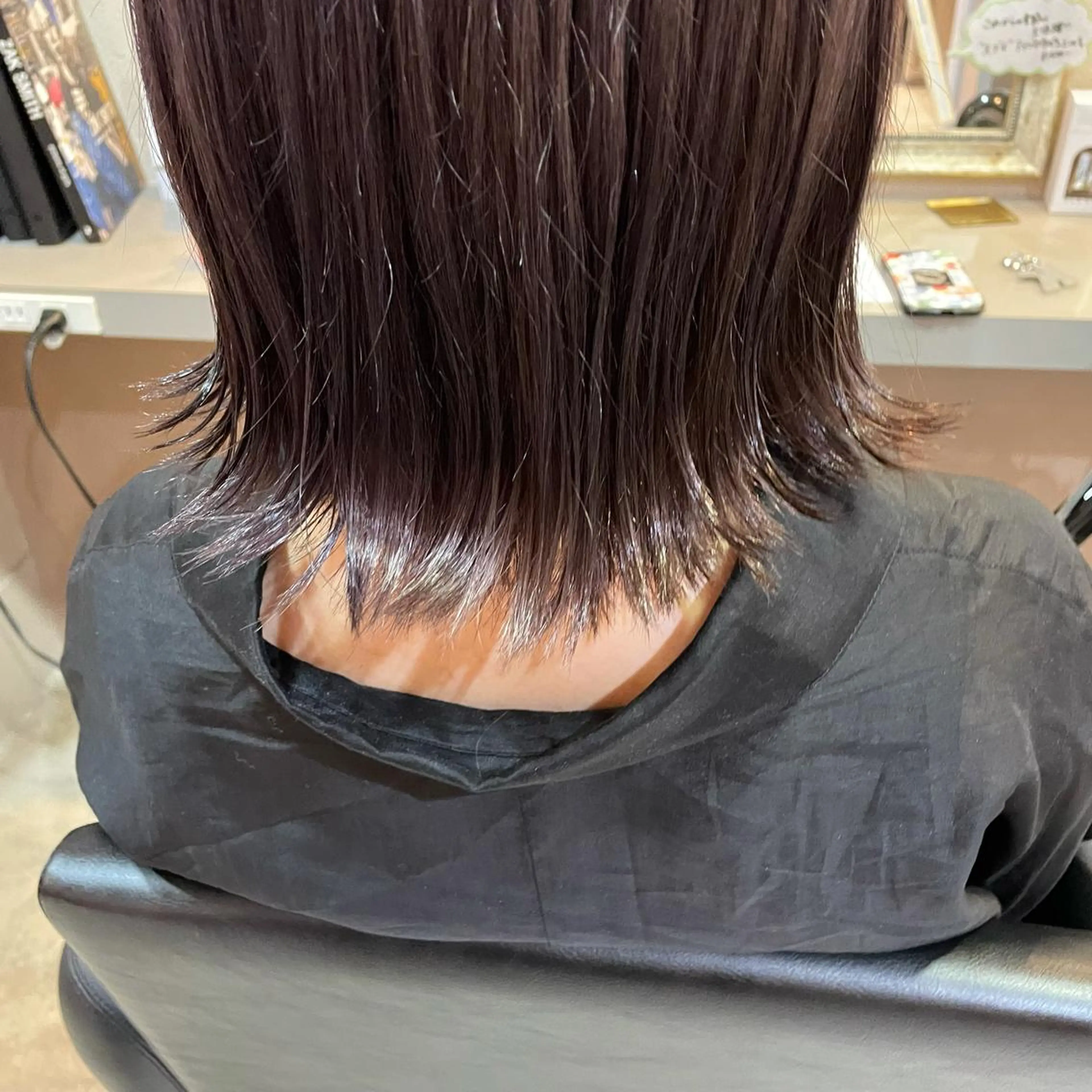 ミディアム カット 縮毛矯正 韓国レイヤーカット 🫧大阪梅田レイヤーのヘアスタイル