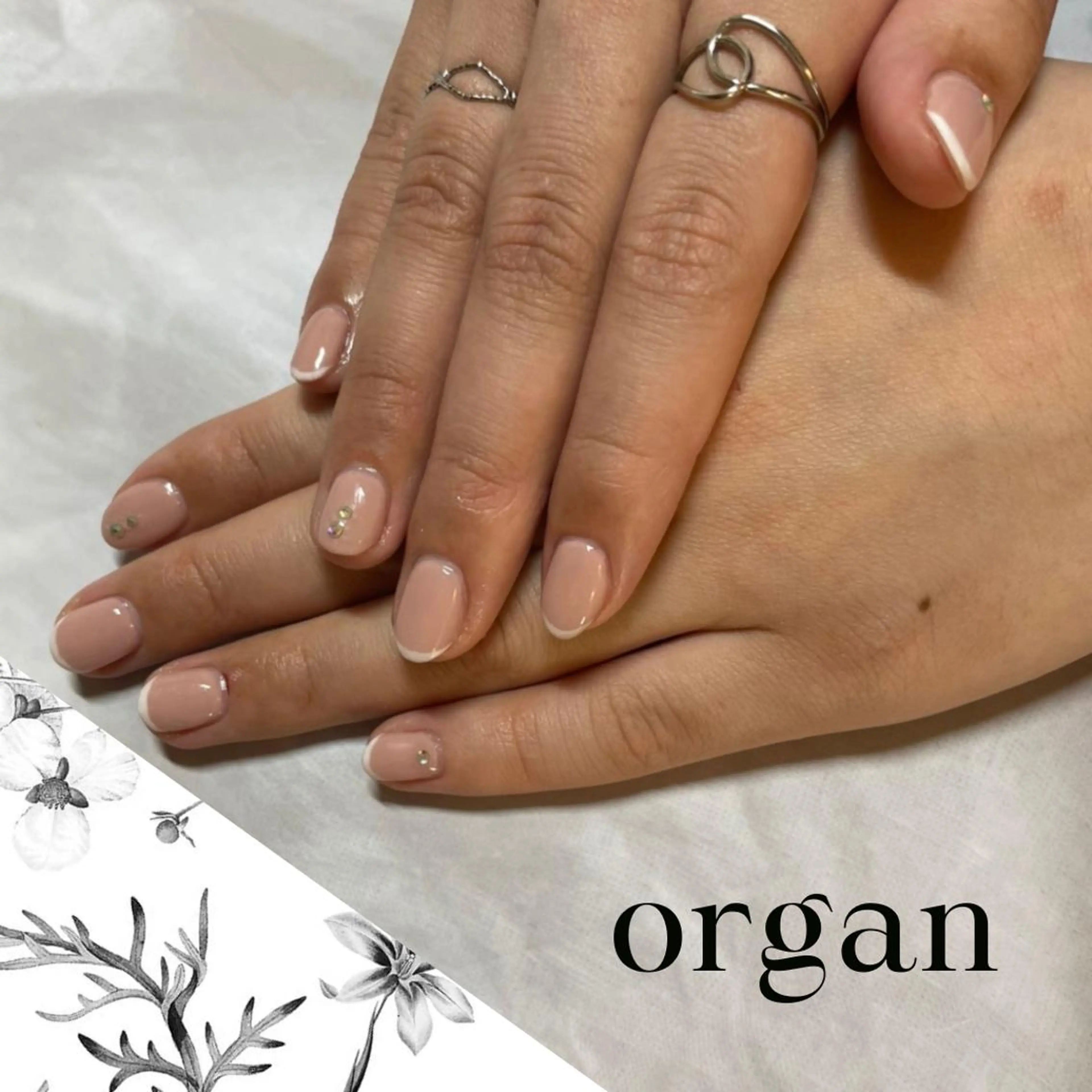 ネイル フレンチネイル 【ＯＲＧＡＮ】 nailのネイルデザイン