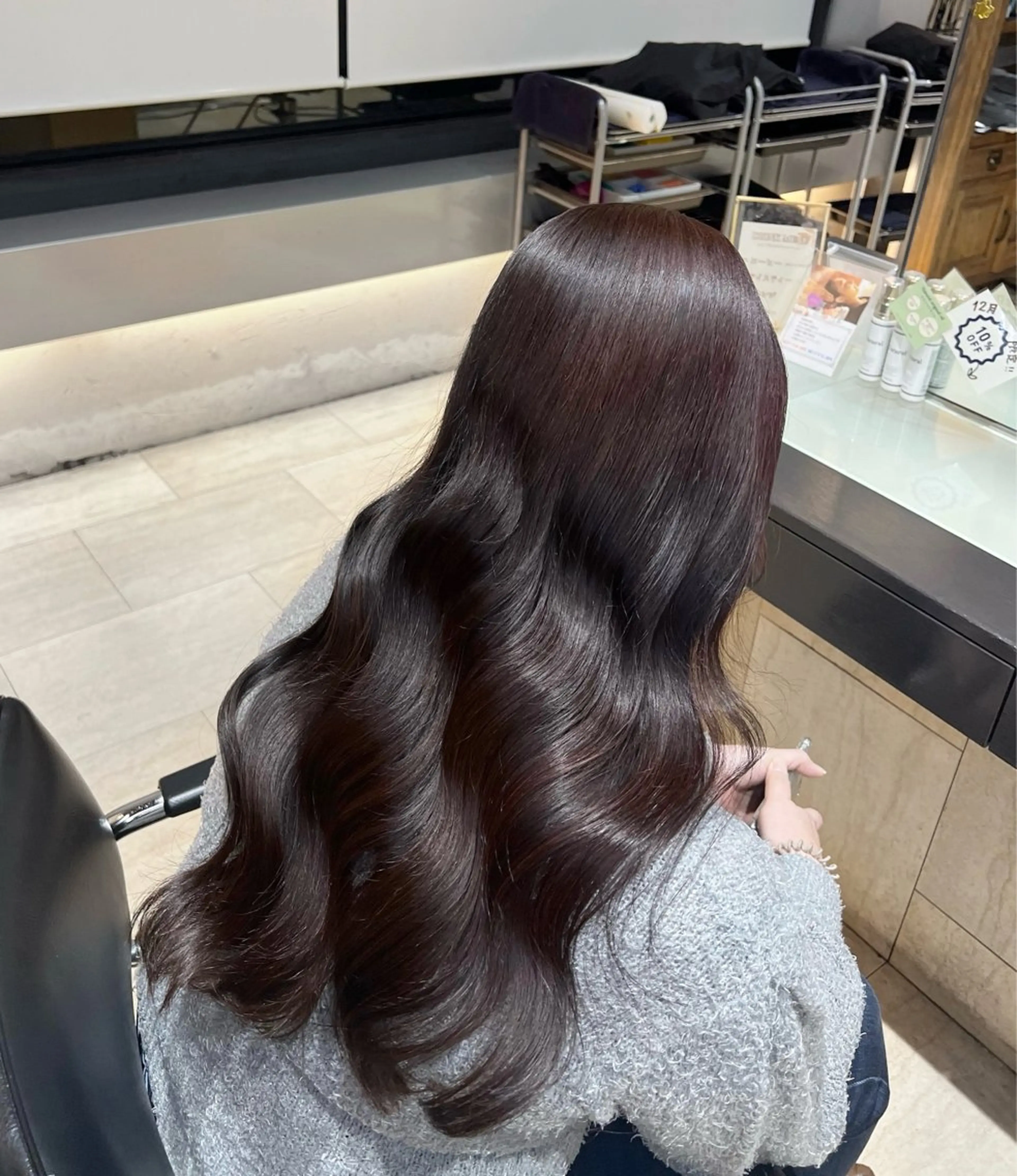 ロング カラー ブラウンカラー ピンクカラー 川口 華菜🦋のヘアスタイル