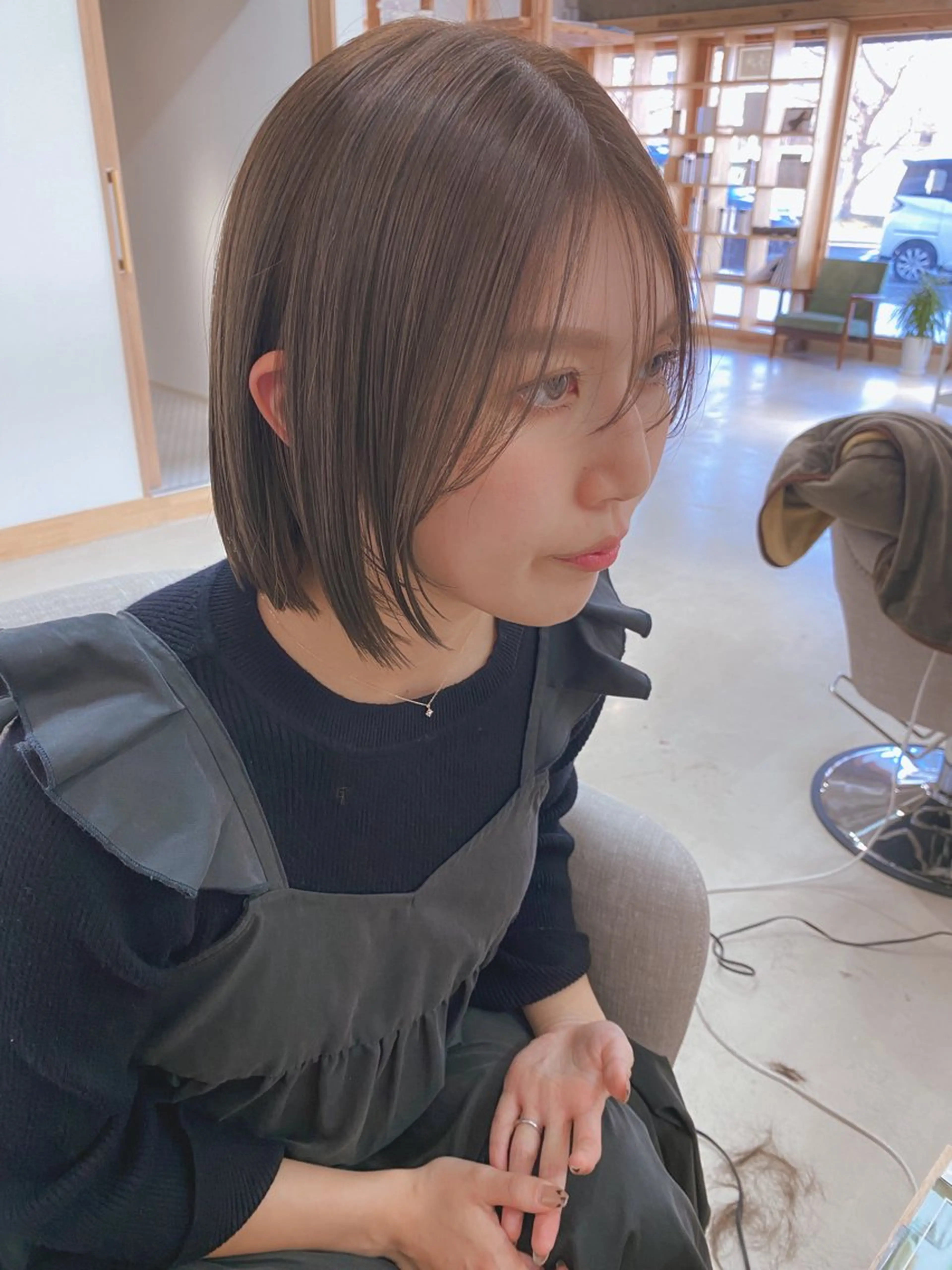 ショート カラー 淡いまろみカラー🏹 beige🤎遥海のヘアスタイル