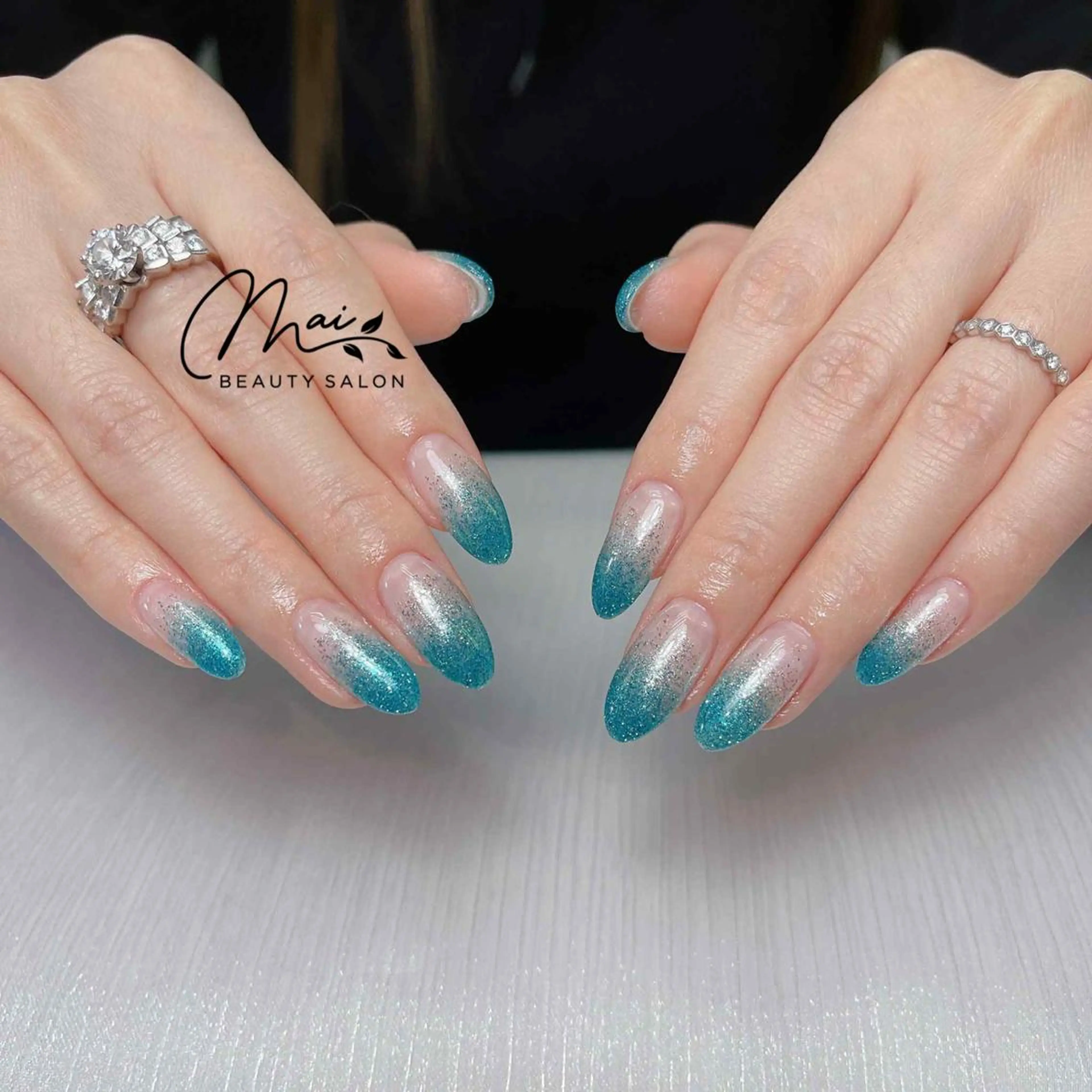 ネイル オーロラネイル チークネイル 長さ出し フラッシュネイル フットネイル MaiBeauty マイ マイのネイルデザイン