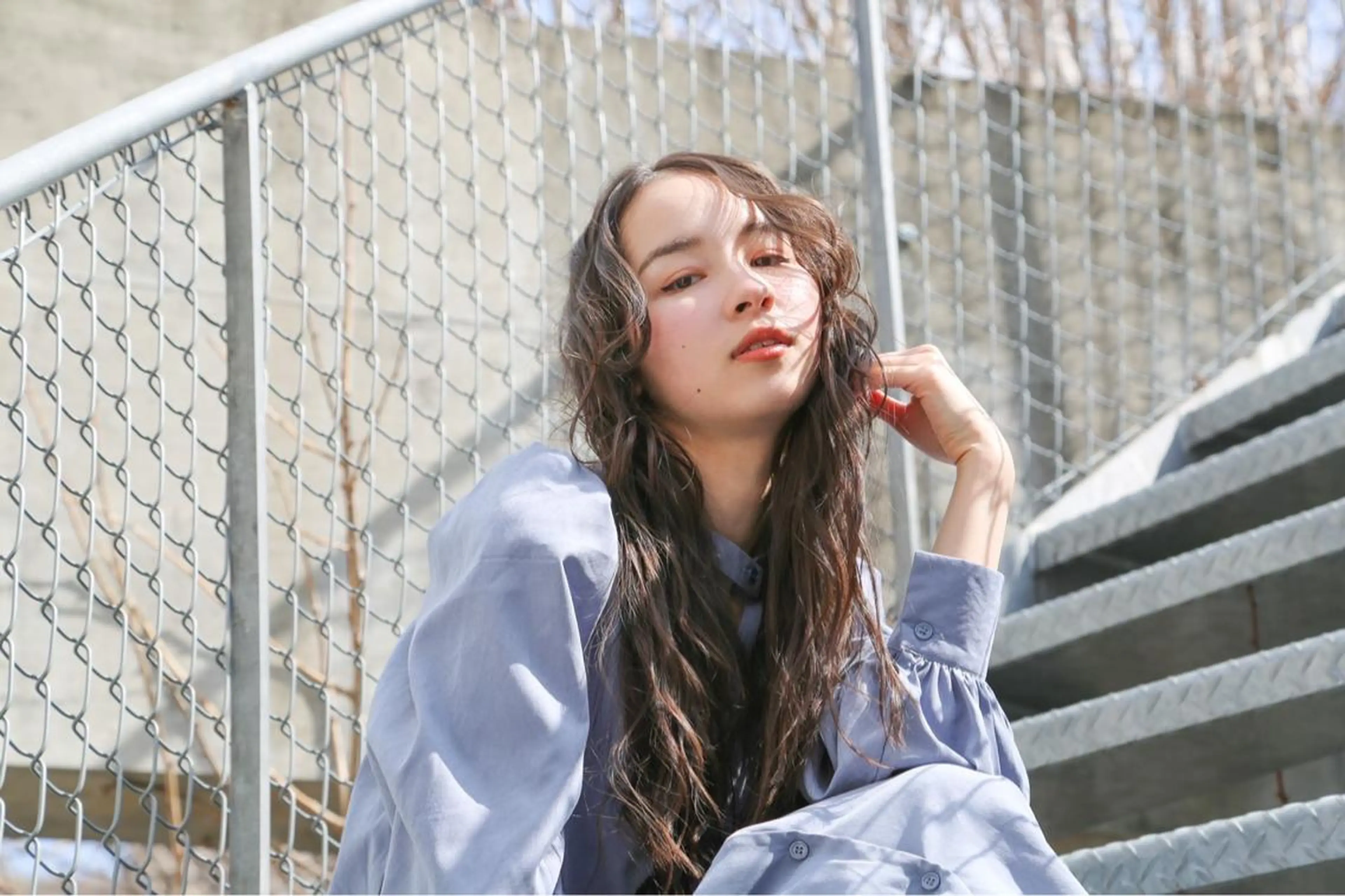 ロング パーマ カット パーマ トリートメント 中川 茜里のヘアスタイル