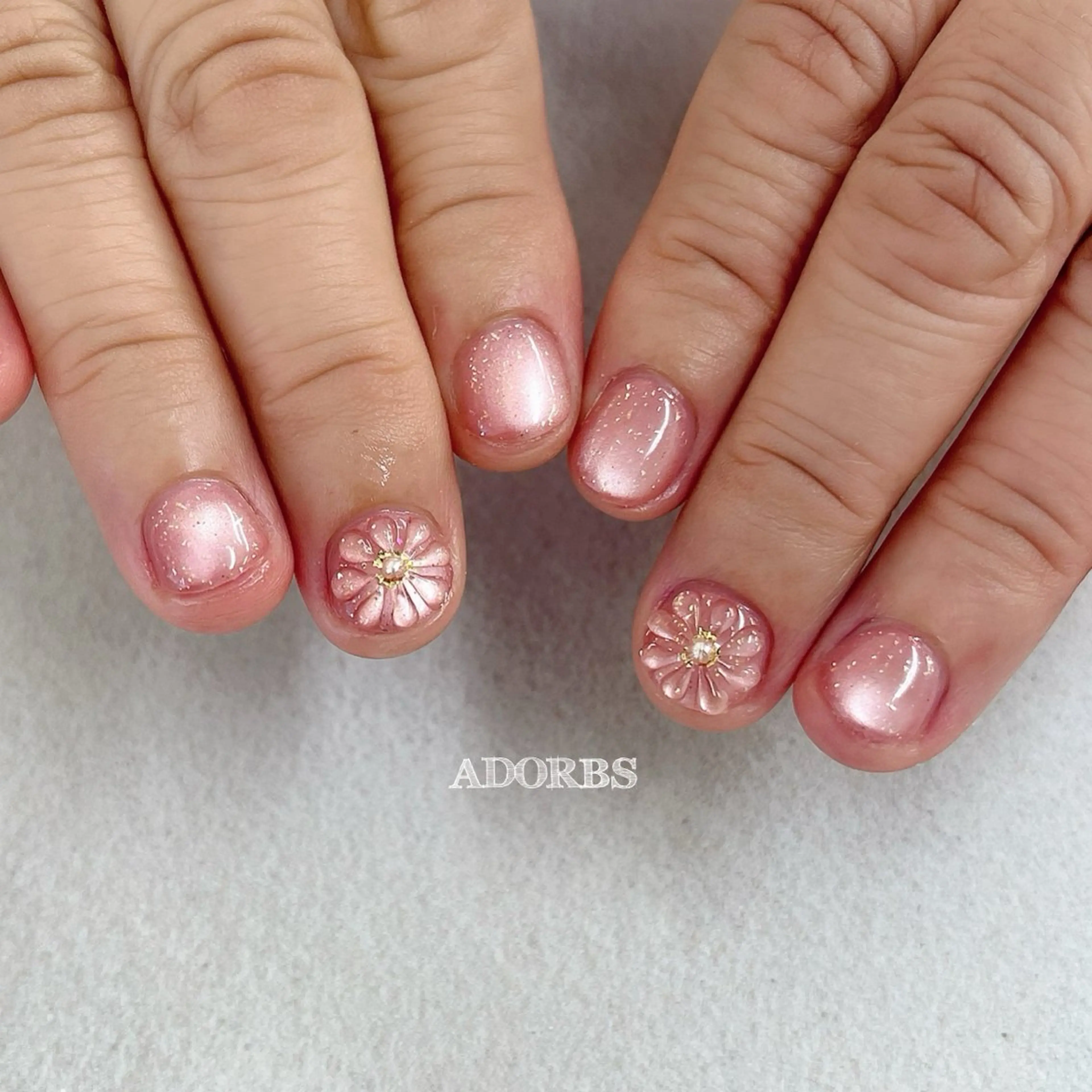 ネイル ショートネイル ハンドネイル ADORBS ✩上福岡のネイルデザイン