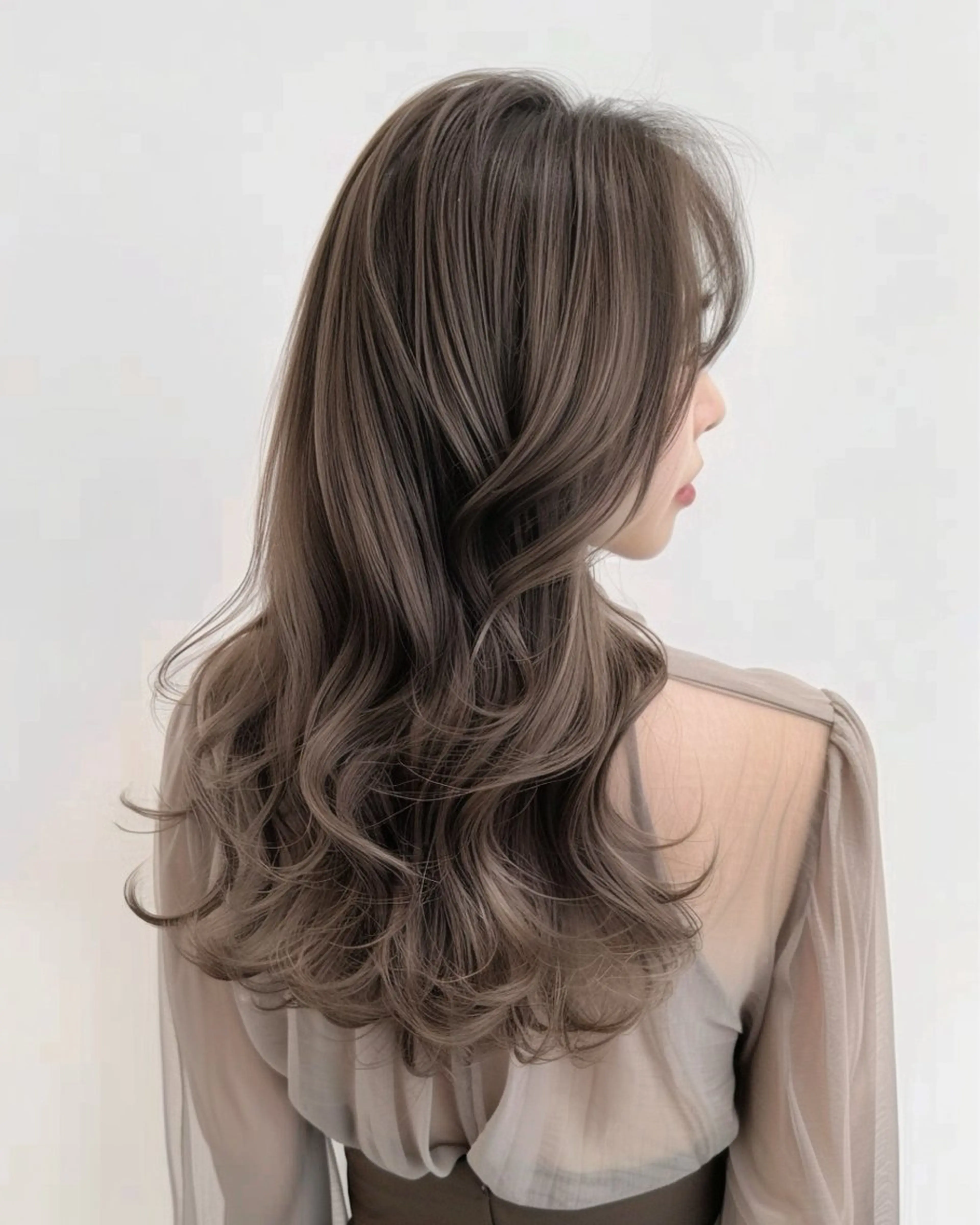 ロング カラー ♡韓国ハイトーンモテ カラー🧡ᩚMIKUのヘアスタイル