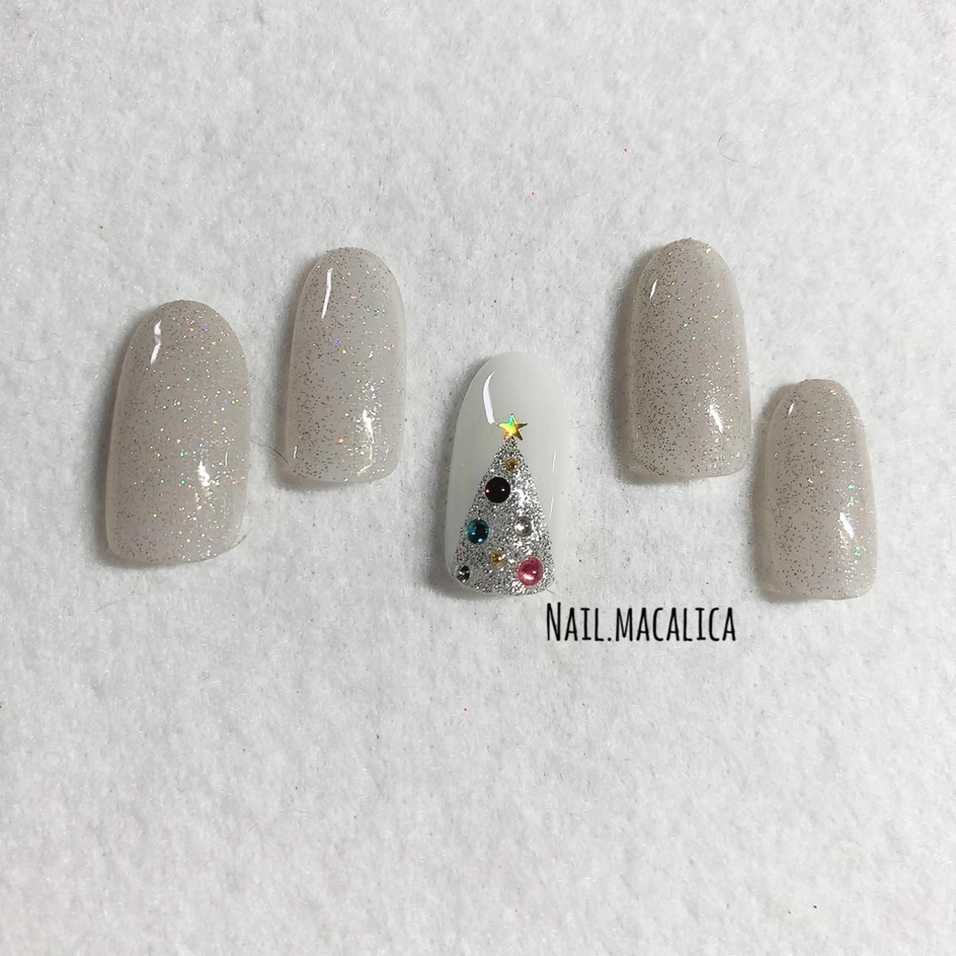 ネイル 冬ネイル クリスマス ハンドネイル Nail macalicaのネイルデザイン