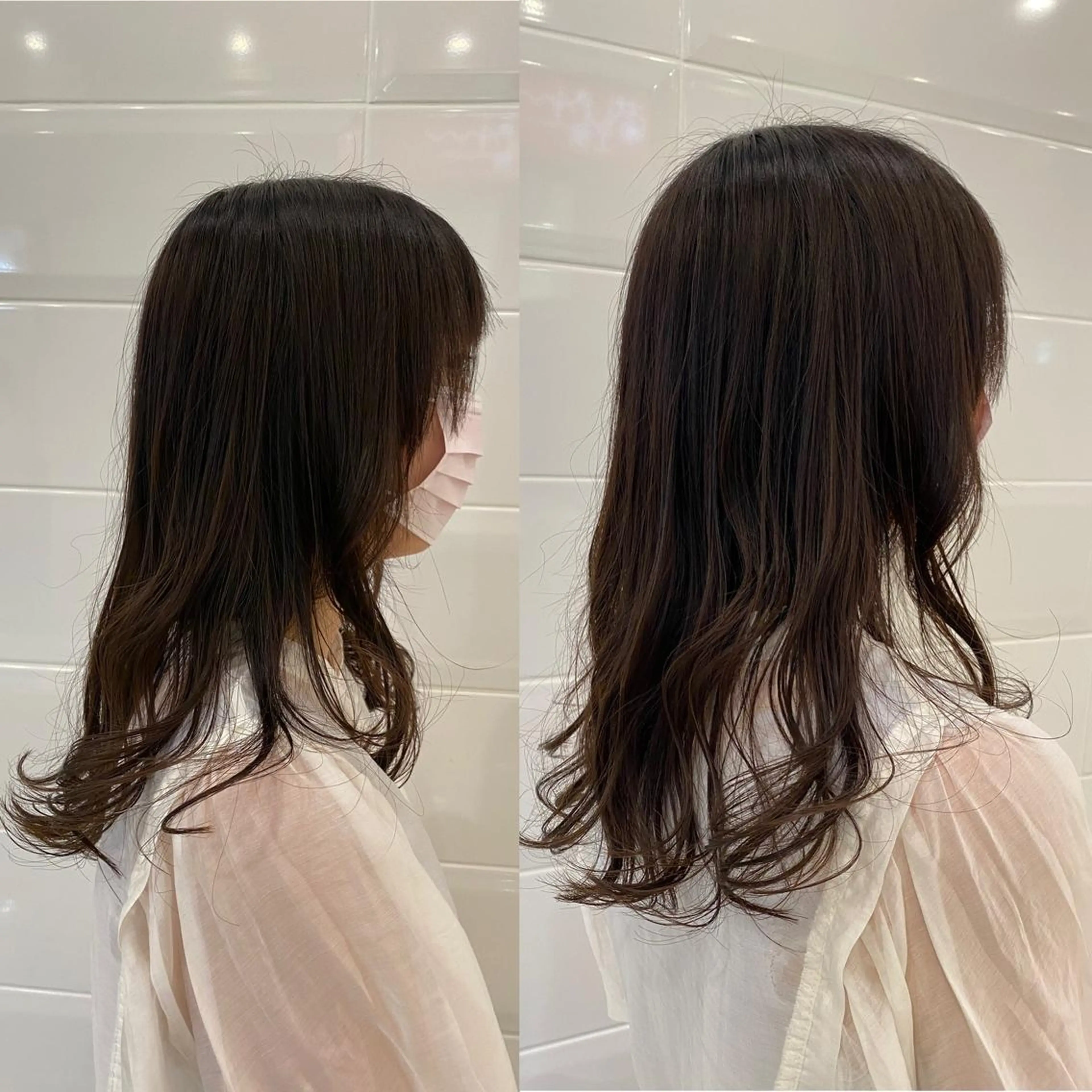 ロング レイヤーカット ロング トリートメント ヘアカラー トリートメント 竹内 美貴のヘアスタイル