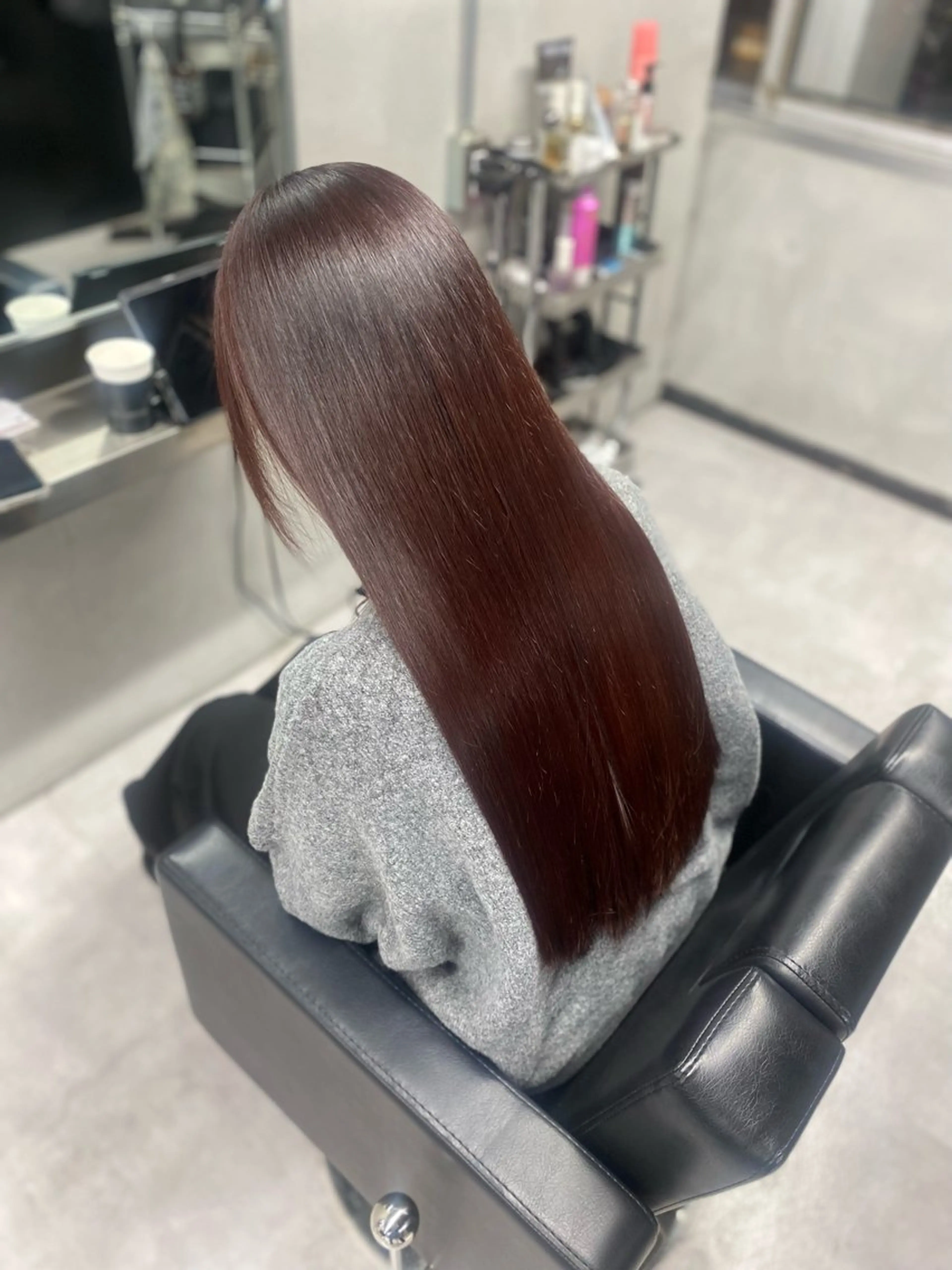 ロング カット ヘアカラー トリートメント 艶髪/縮毛矯正 🫧辻野海羽のヘアスタイル