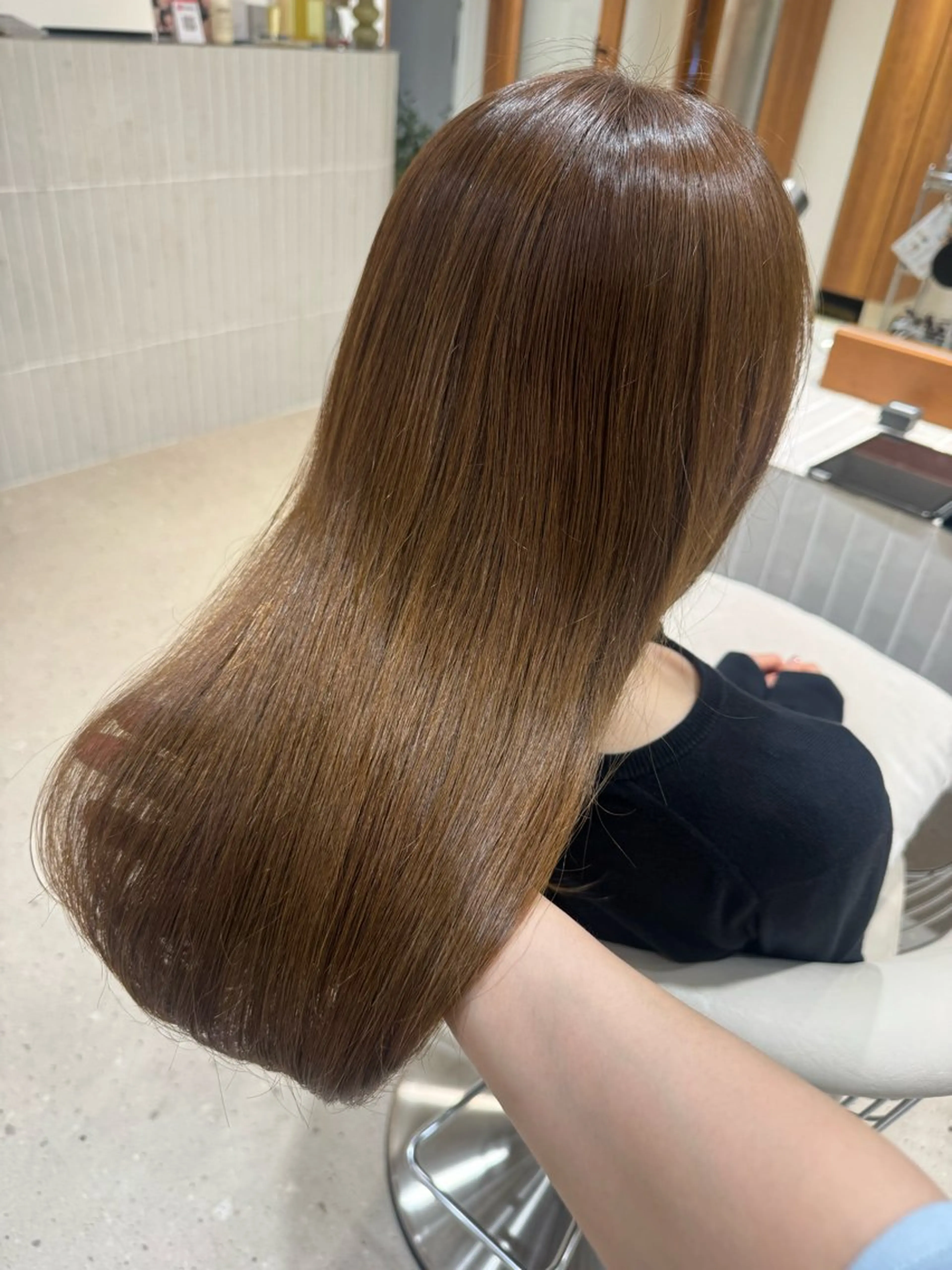 カラー ヘアカラー トリートメント 透明感カラー／ 縮毛矯正／まりなのヘアスタイル