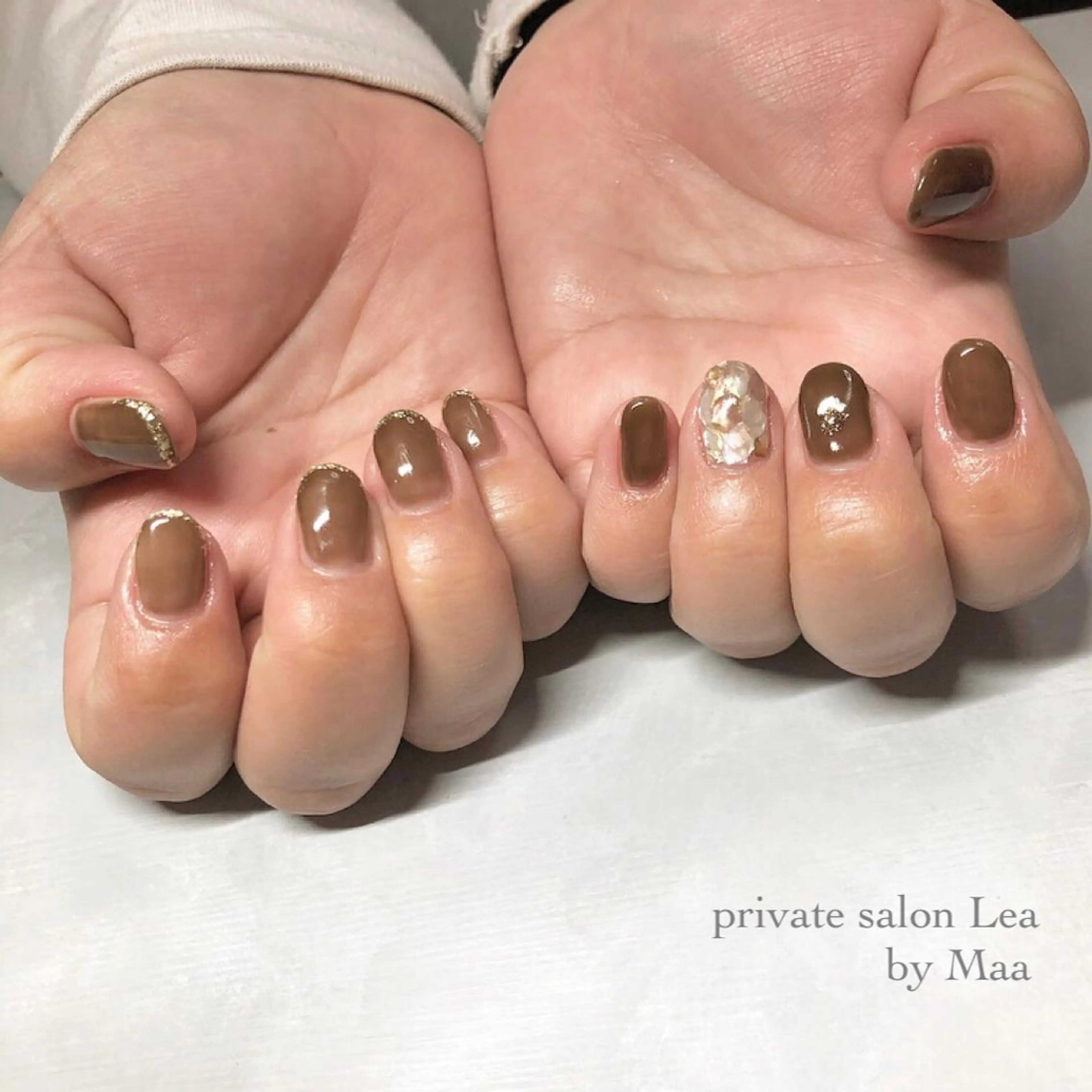 ネイル フレンチネイル ニュアンスネイル private_ salon.Leaのネイルデザイン