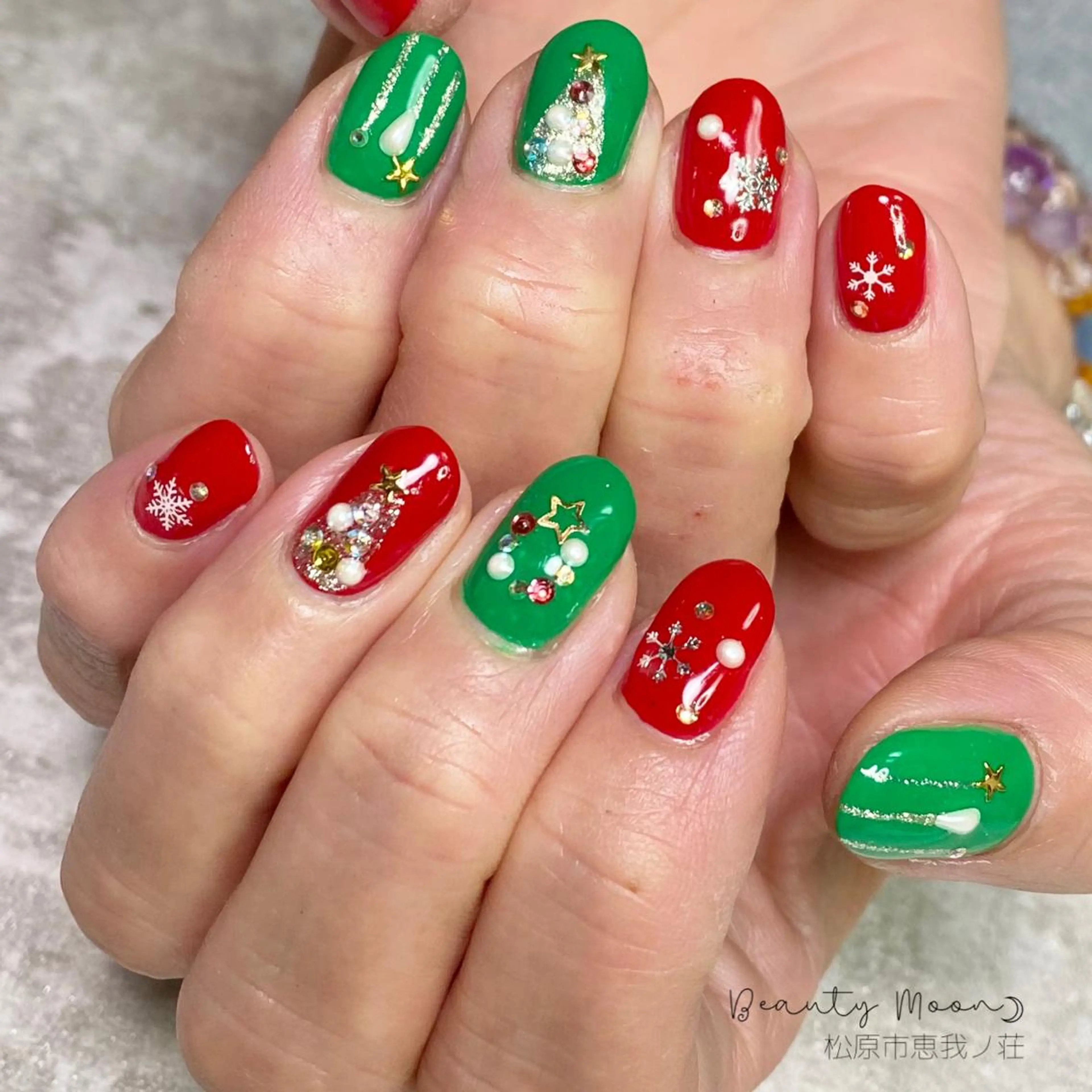 ネイル 冬ネイル クリスマス beauty ☪︎moonのネイルデザイン