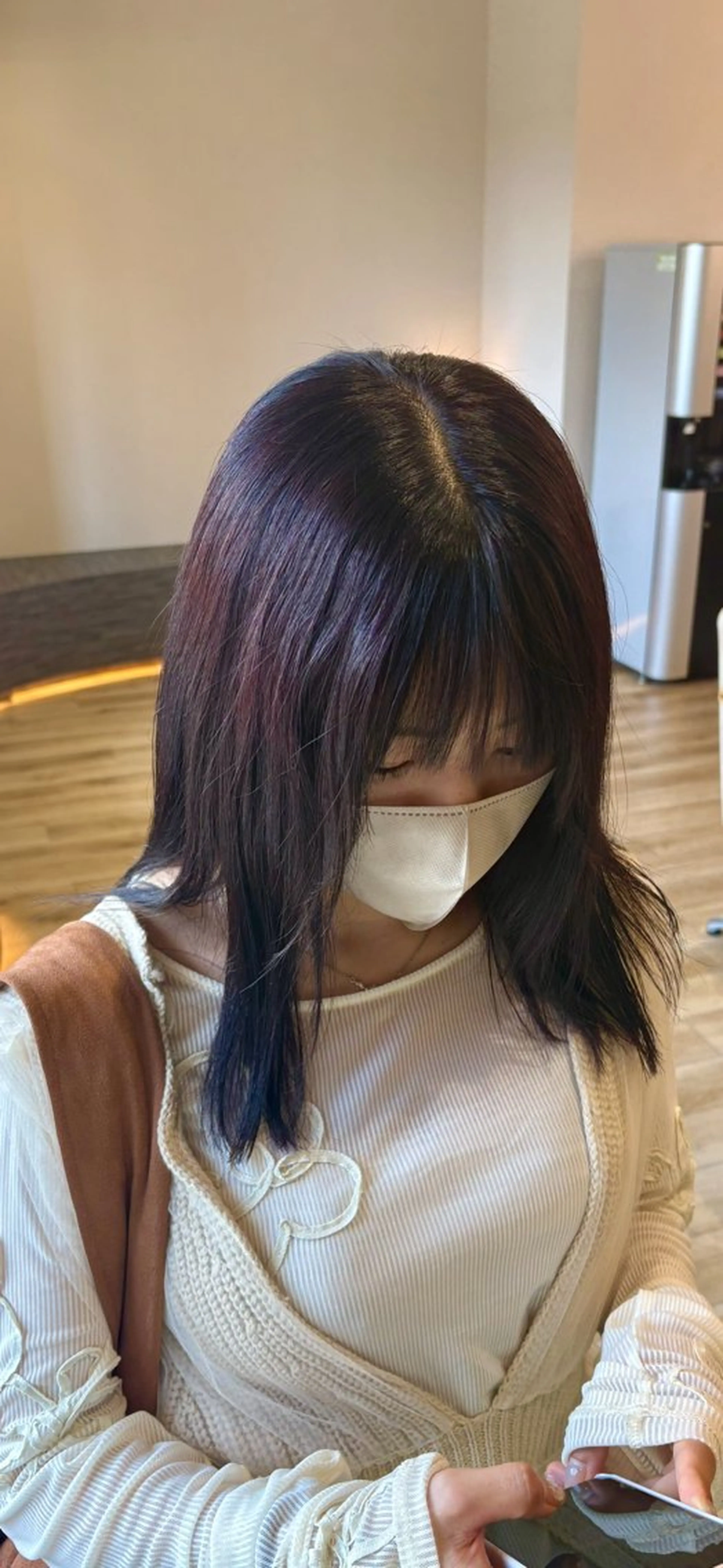 セミロング カット ヘアカラー 暗髪／透明感カラー ／⭐️hyuga⭐️のヘアスタイル