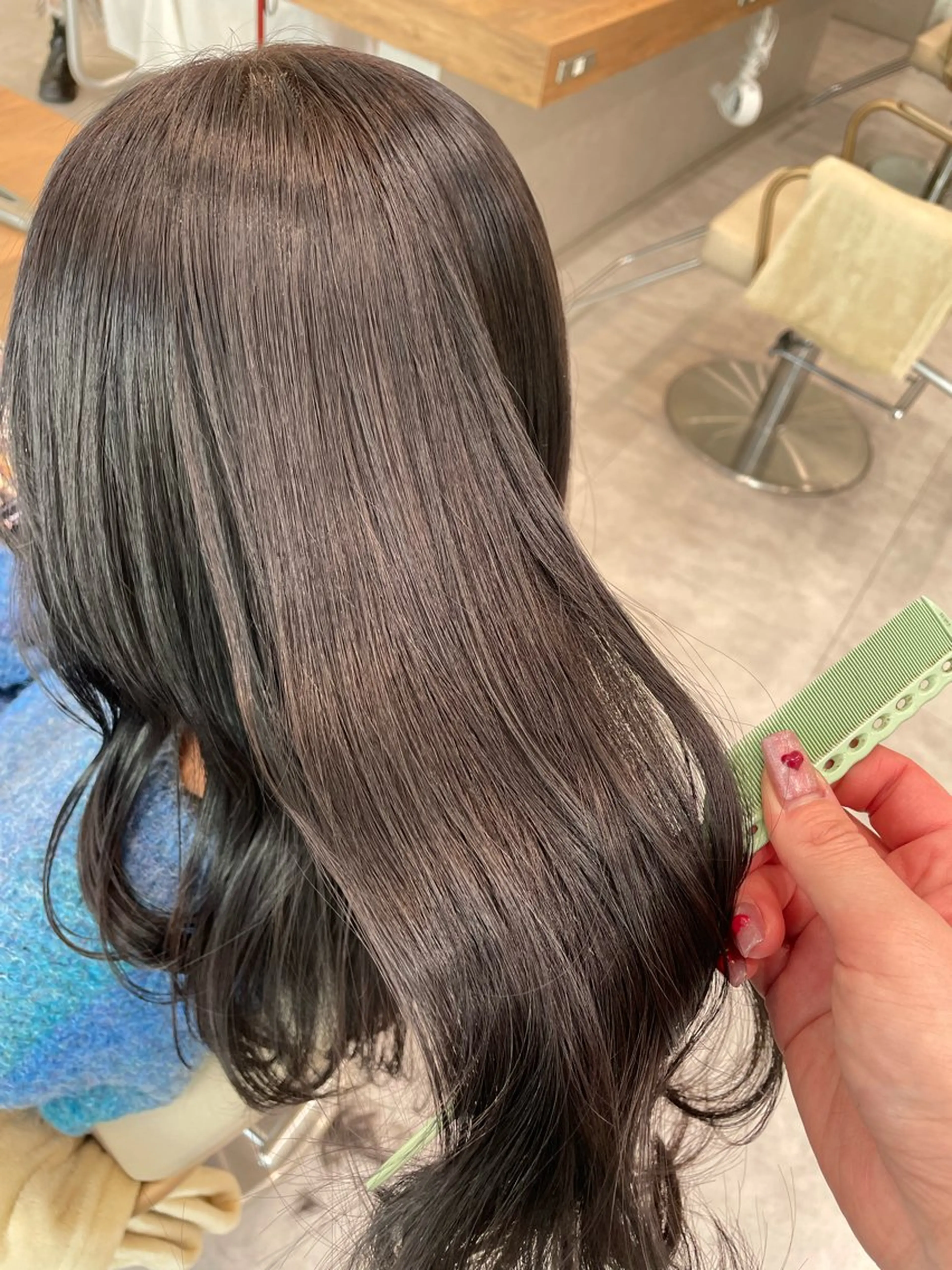 ロング カラー ブリーチ 透明感カラー ヘアカラー トリートメント ヘッドスパ 津田和希 /透明感カラー🩶のヘアスタイル