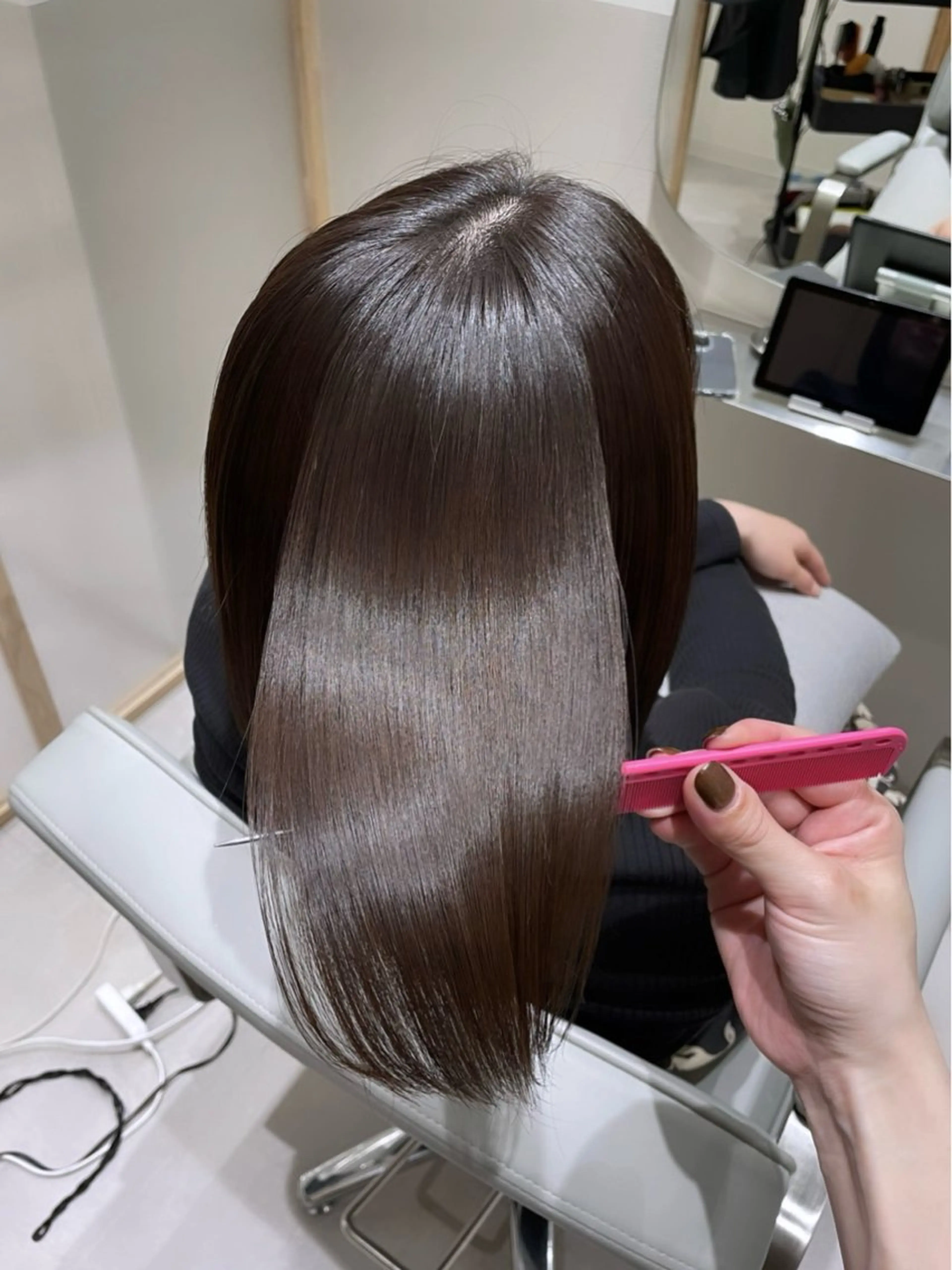 ミディアム カラー グレージュ 髪質改善 トリートメント ヘアカラー トリートメント 髪質改善✨Zina浦 安/個室🌈YUKIのヘアスタイル