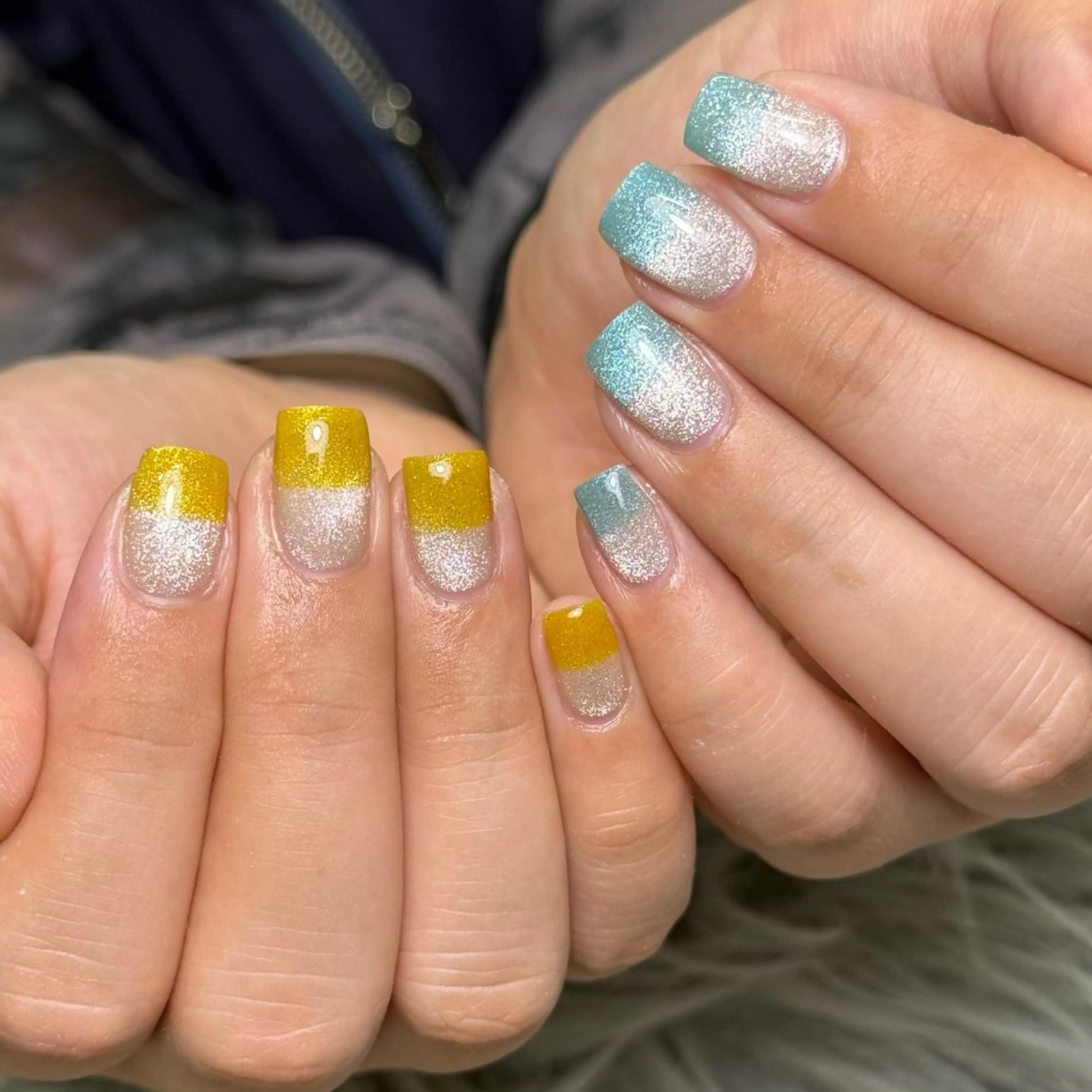 ネイル クリアネイル フレンチネイル キラキラネイル マグネットネイル ハンドネイル Nail salon h所属・nail salon h🎀小夏のネイルデザイン