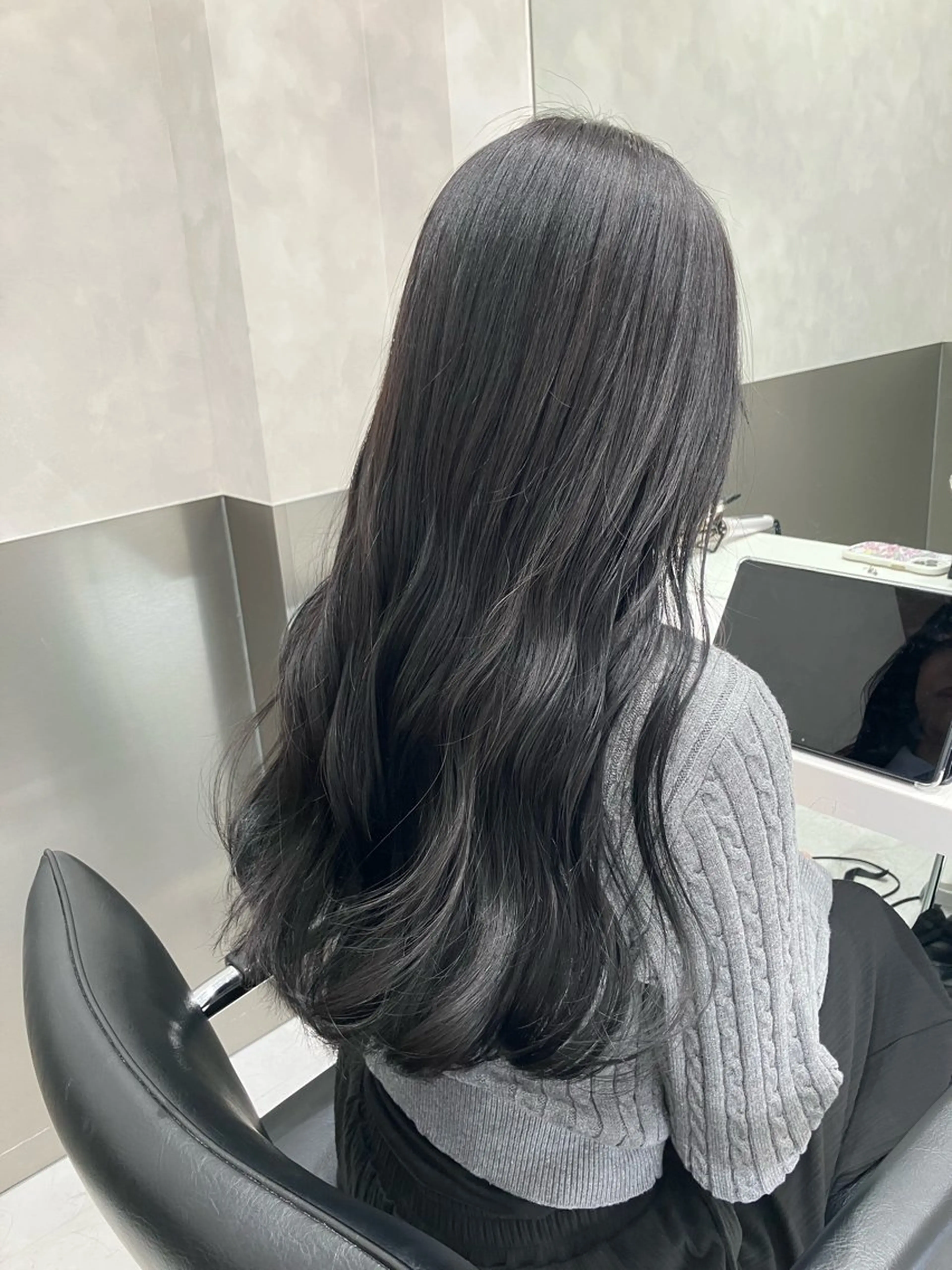 ロング カラー カット ヘアカラー トリートメント 💖ブリーチなし透明 感💖ASAHIのヘアスタイル